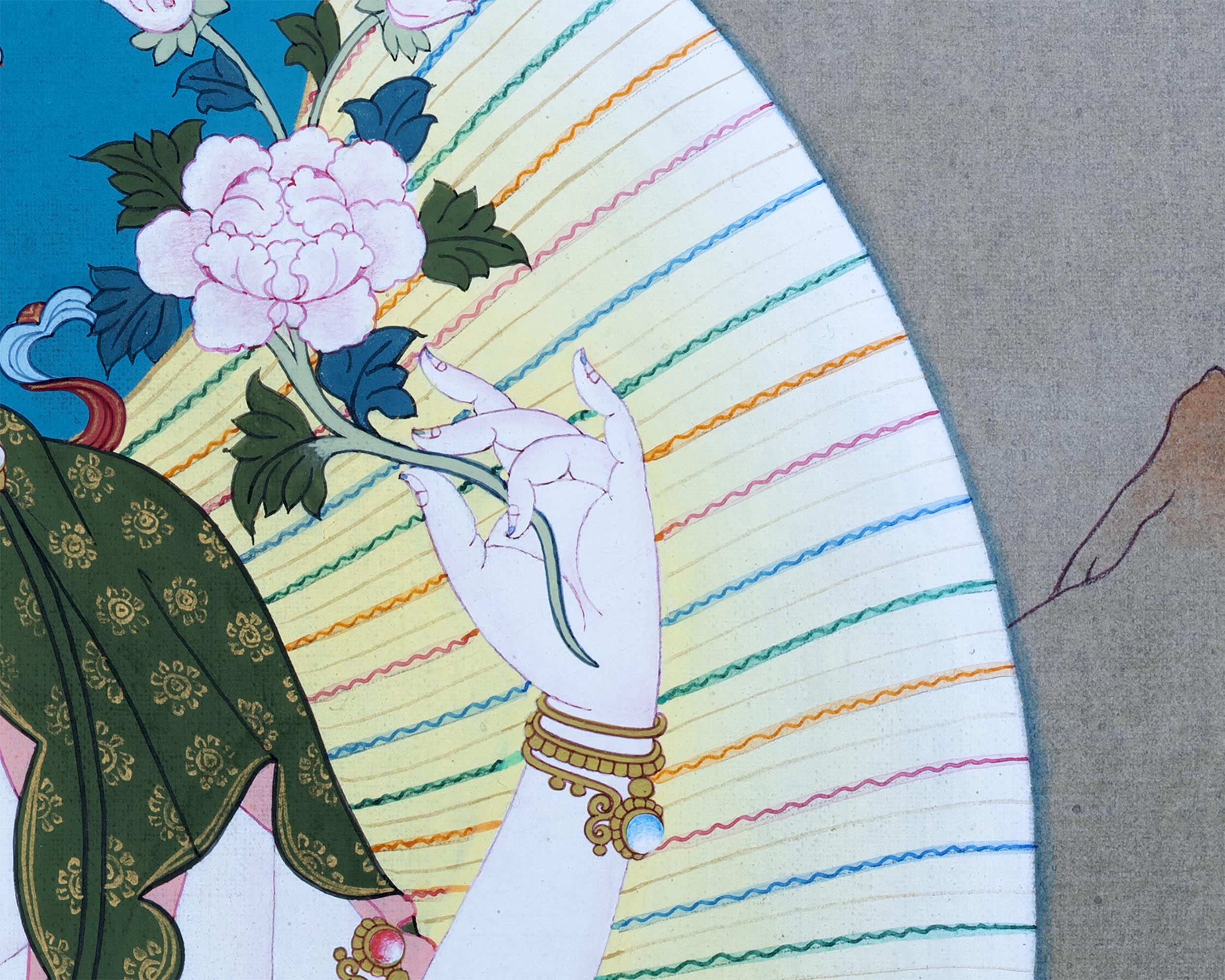 Four Armed Chenrezig Thangka Art | Tibetan Buddhist Deity Of Compassion