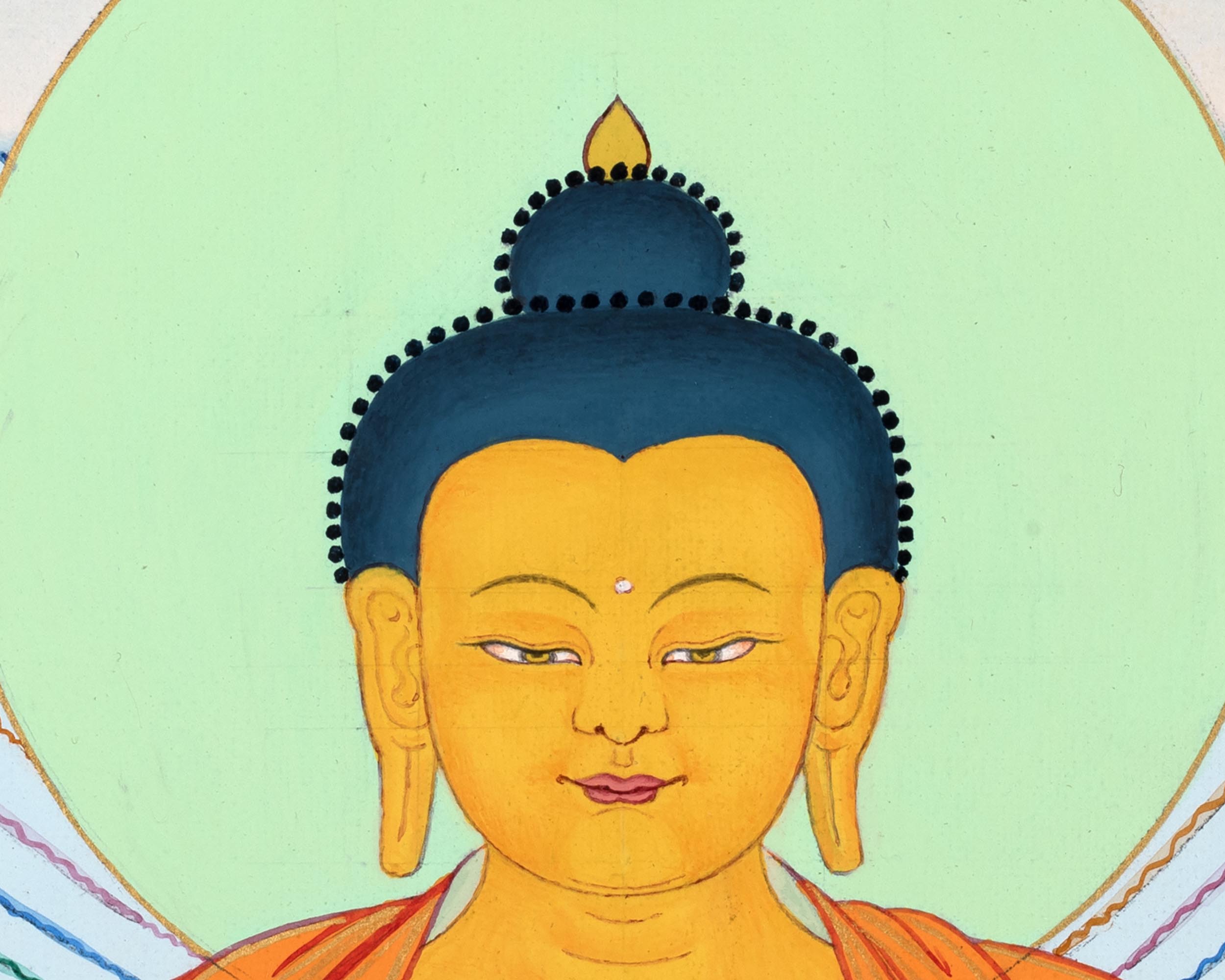 Tibetan Buddha Thangka | Hand Painted Art for Meditation