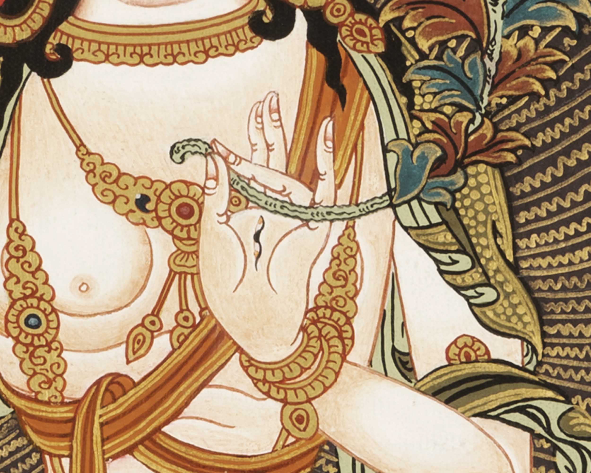 Tibetan White Tara Thangka | Tibetan Wall Decoration Painting