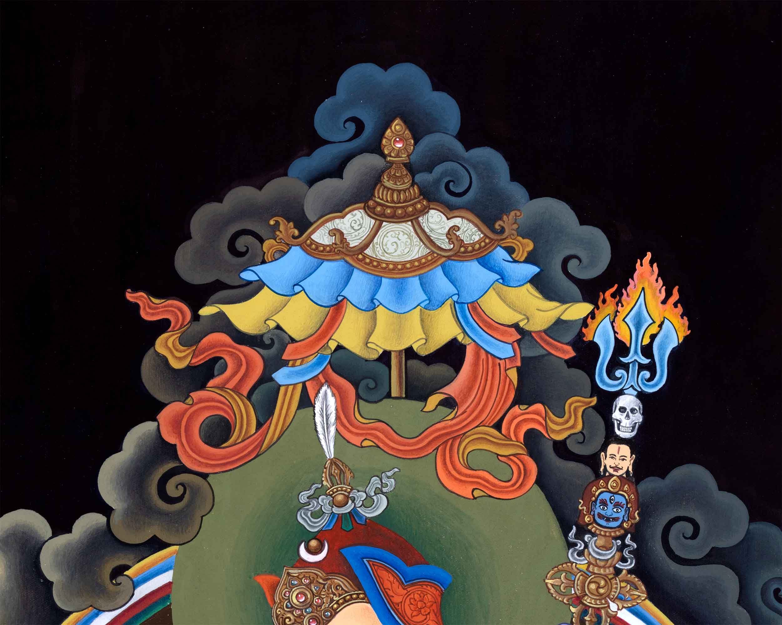 Traditional Giclee Print For Guru Rinpoche Puja | High Quality Giclee Print Of Lotus Born Master