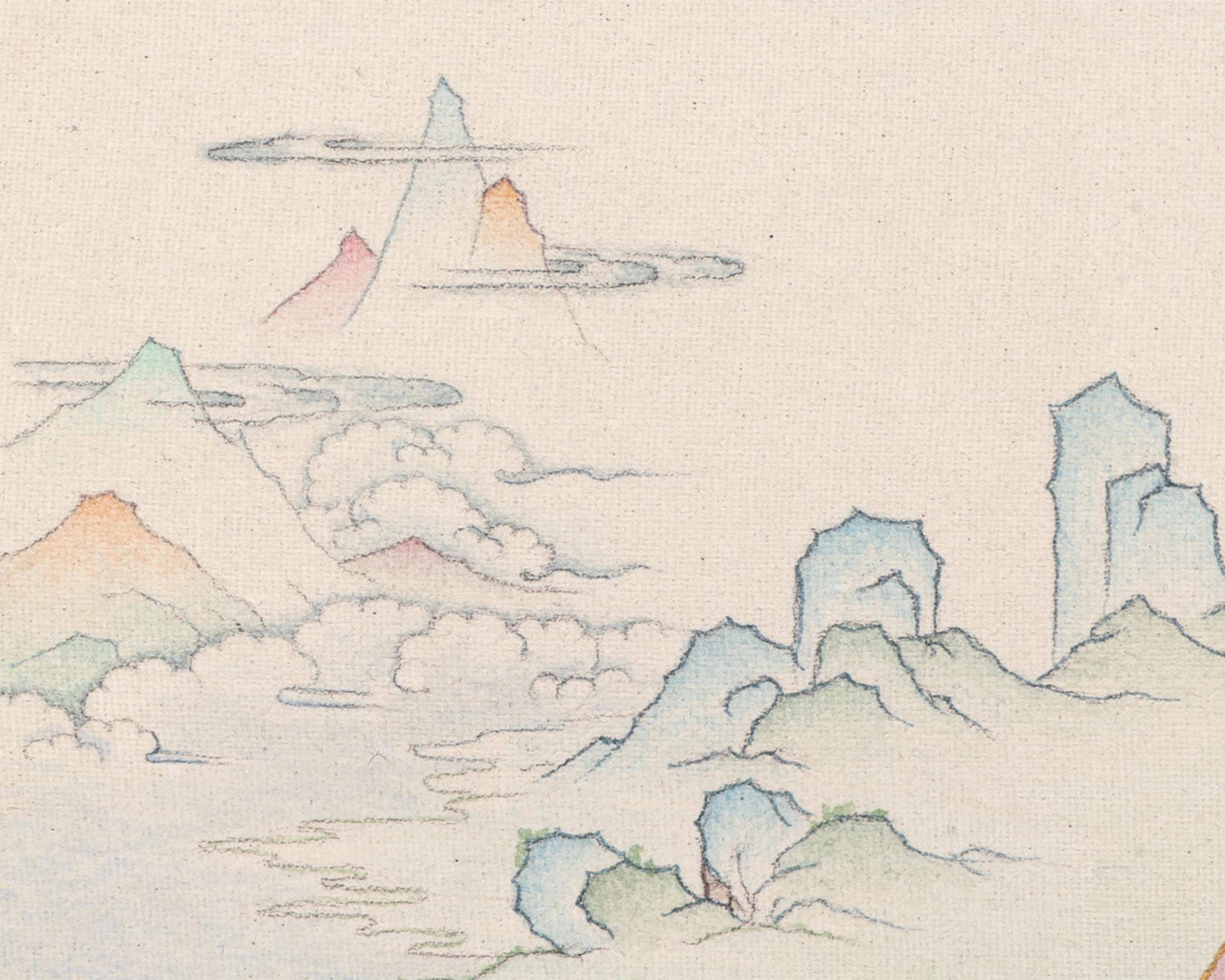 Shakyamuni Buddha with Five Disciples Thangka | Tibetan Buddhist Art