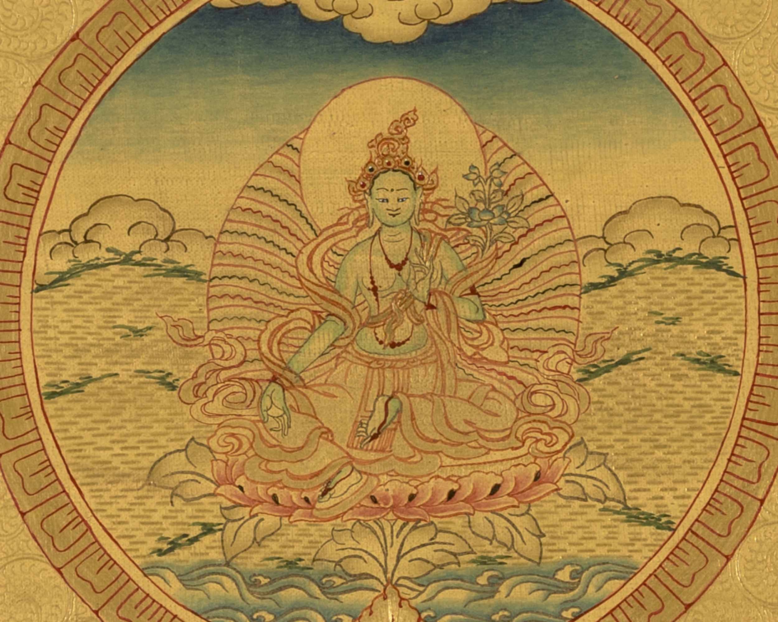 Green Tara Mandala |Tara Goddess Thangka