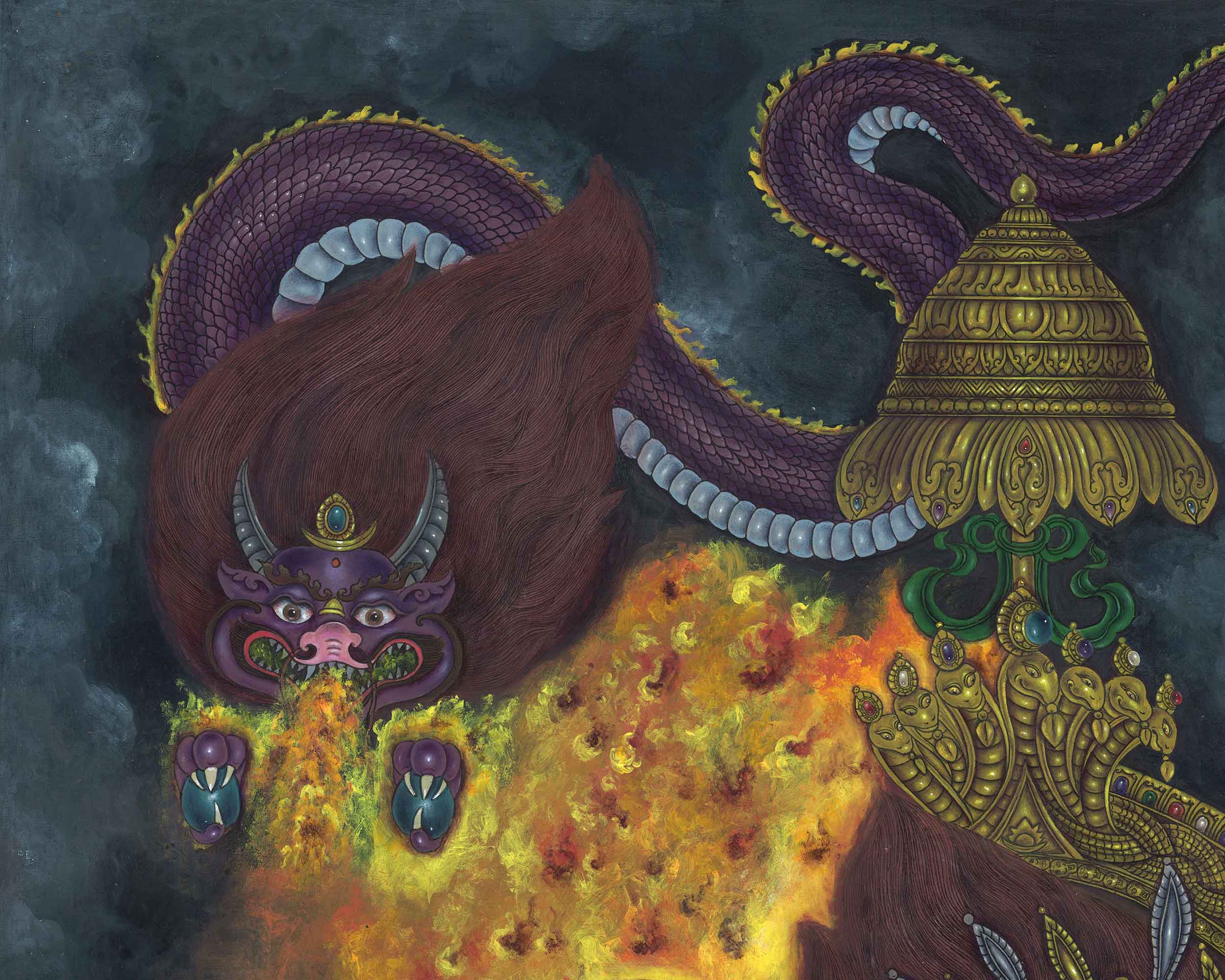 Tibetan Buddhism Vajrapani Thangka Print | Wall Hanging