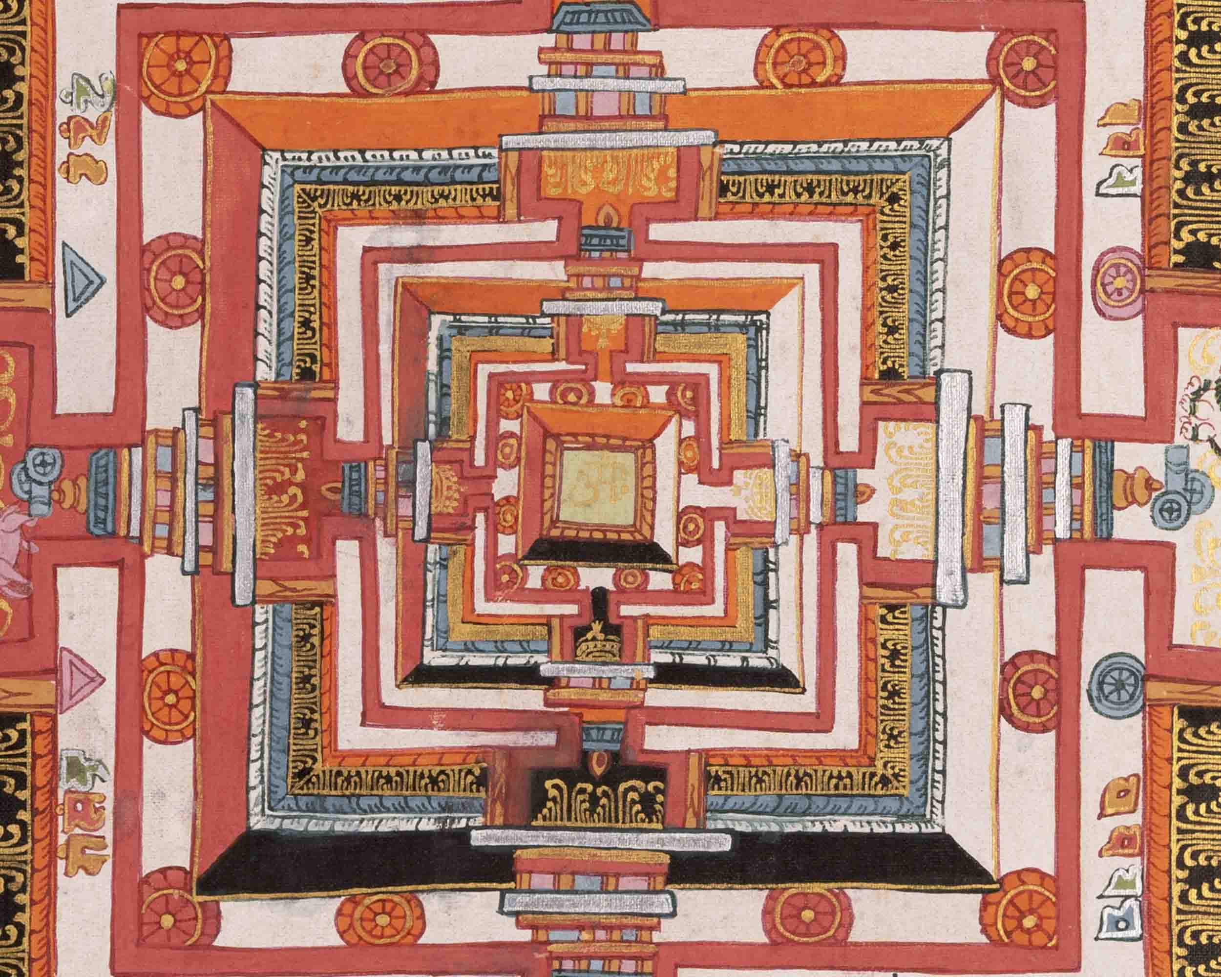 Traditional Kalachakra Mandala | Tibetan Thangka | Wall Decors
