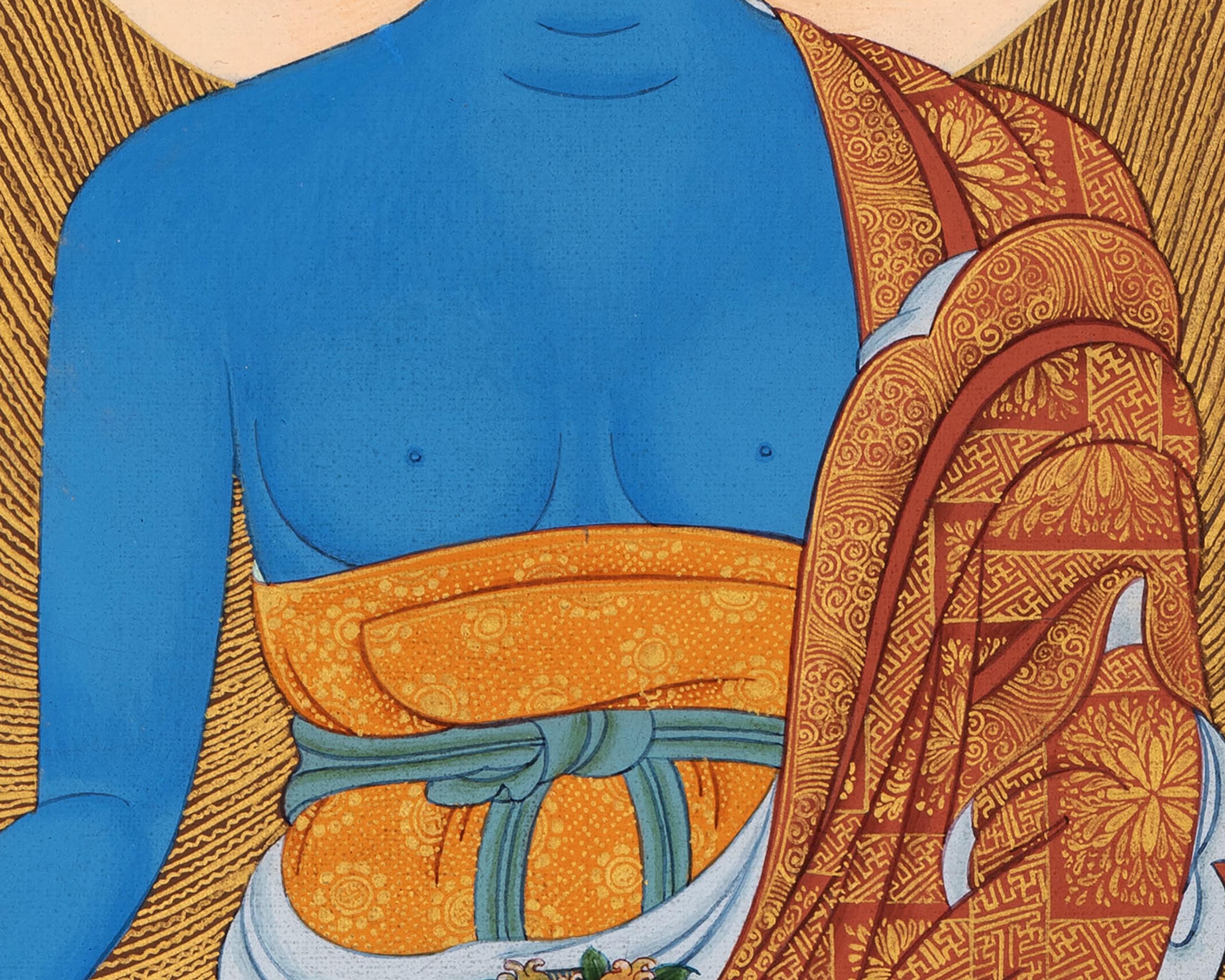 Medicine Buddha | Hand Painted Tibetan Thangka