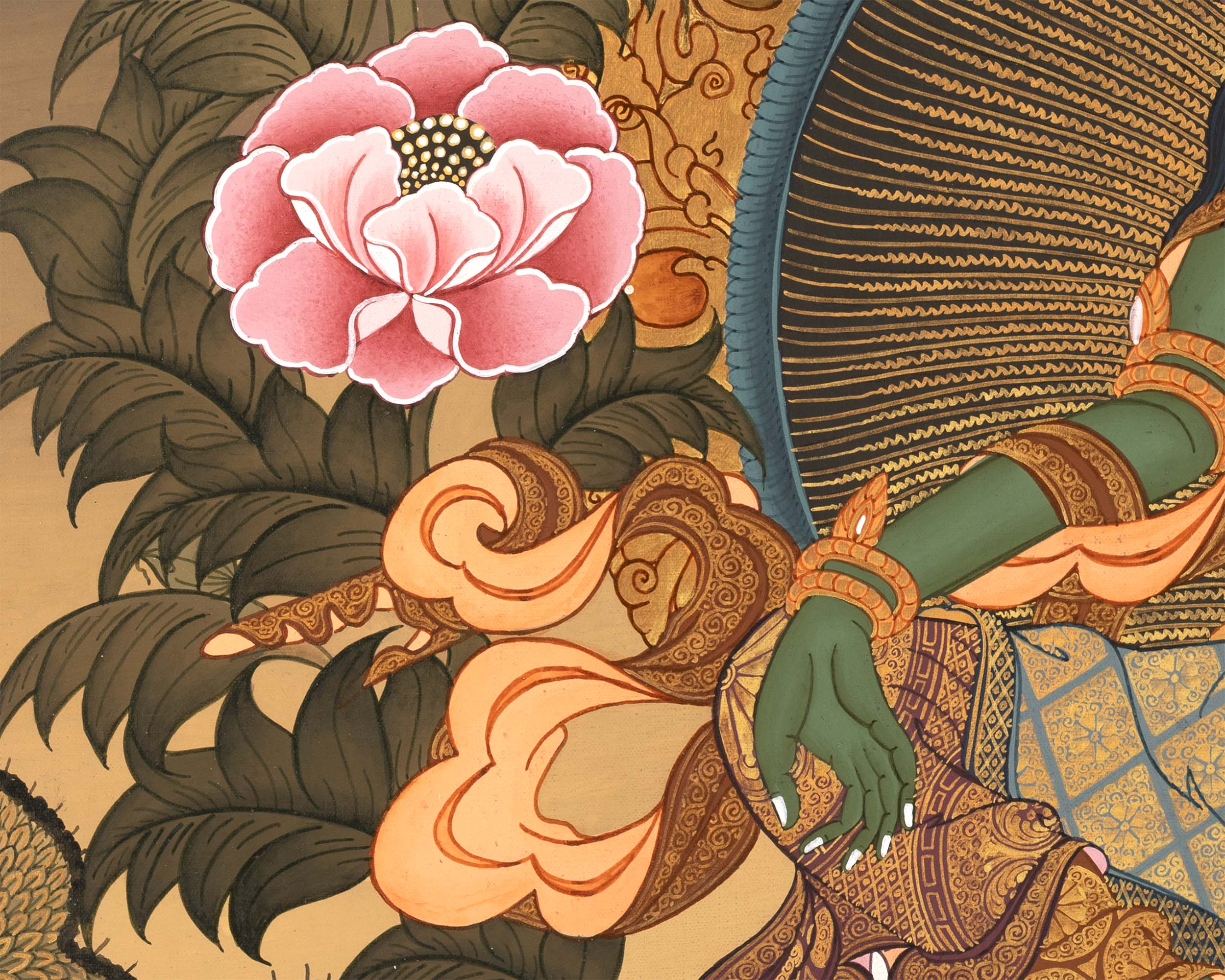 Goddess Green Tara Thangka | Handpainted Tibetan Art | Wall Decors