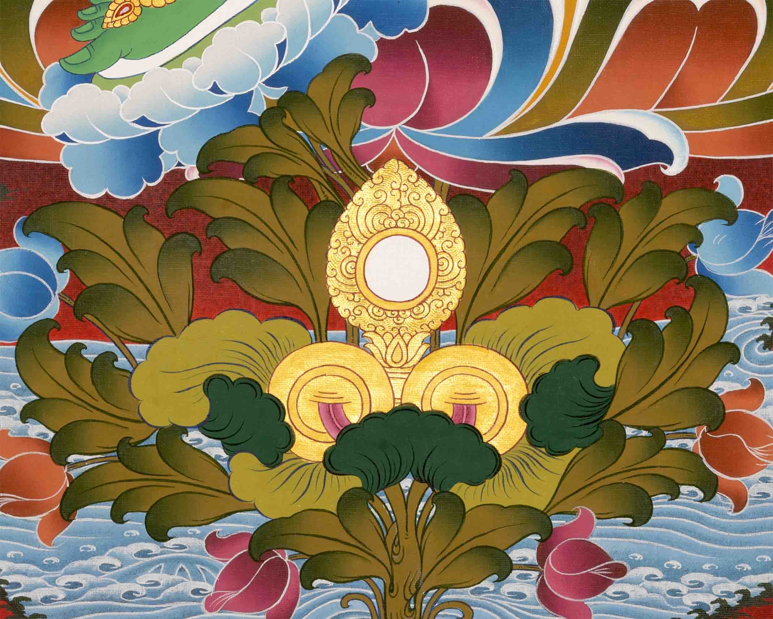 Green Tara Thangka Painting | Traditional Buddhist Art