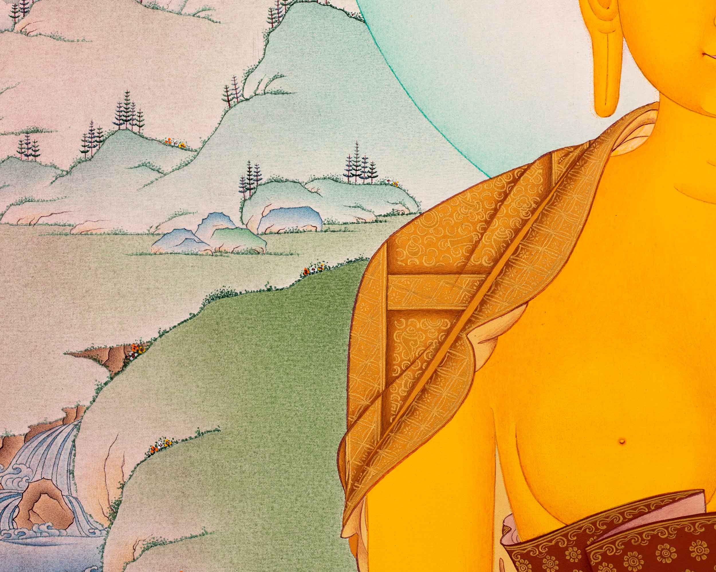 Exclusive Shakyamuni Buddha Thangka | Traditional Tibetan Art