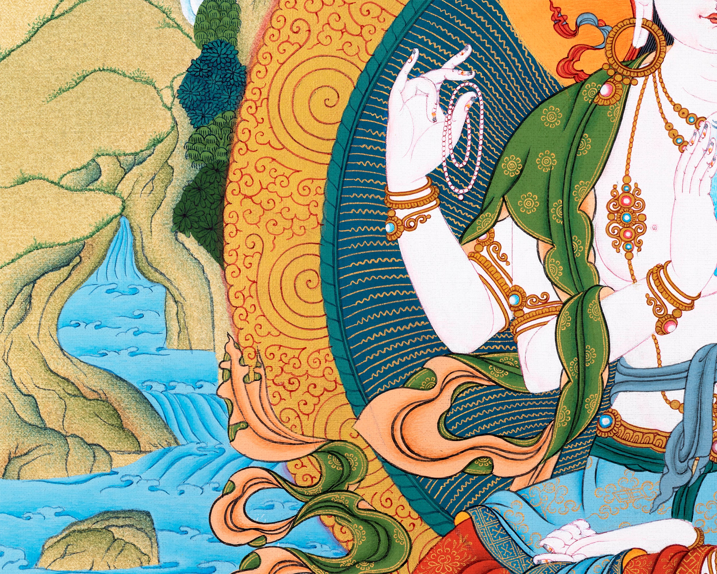 Avalokiteshvara Thangka | Tibetan Bodhisattva Art