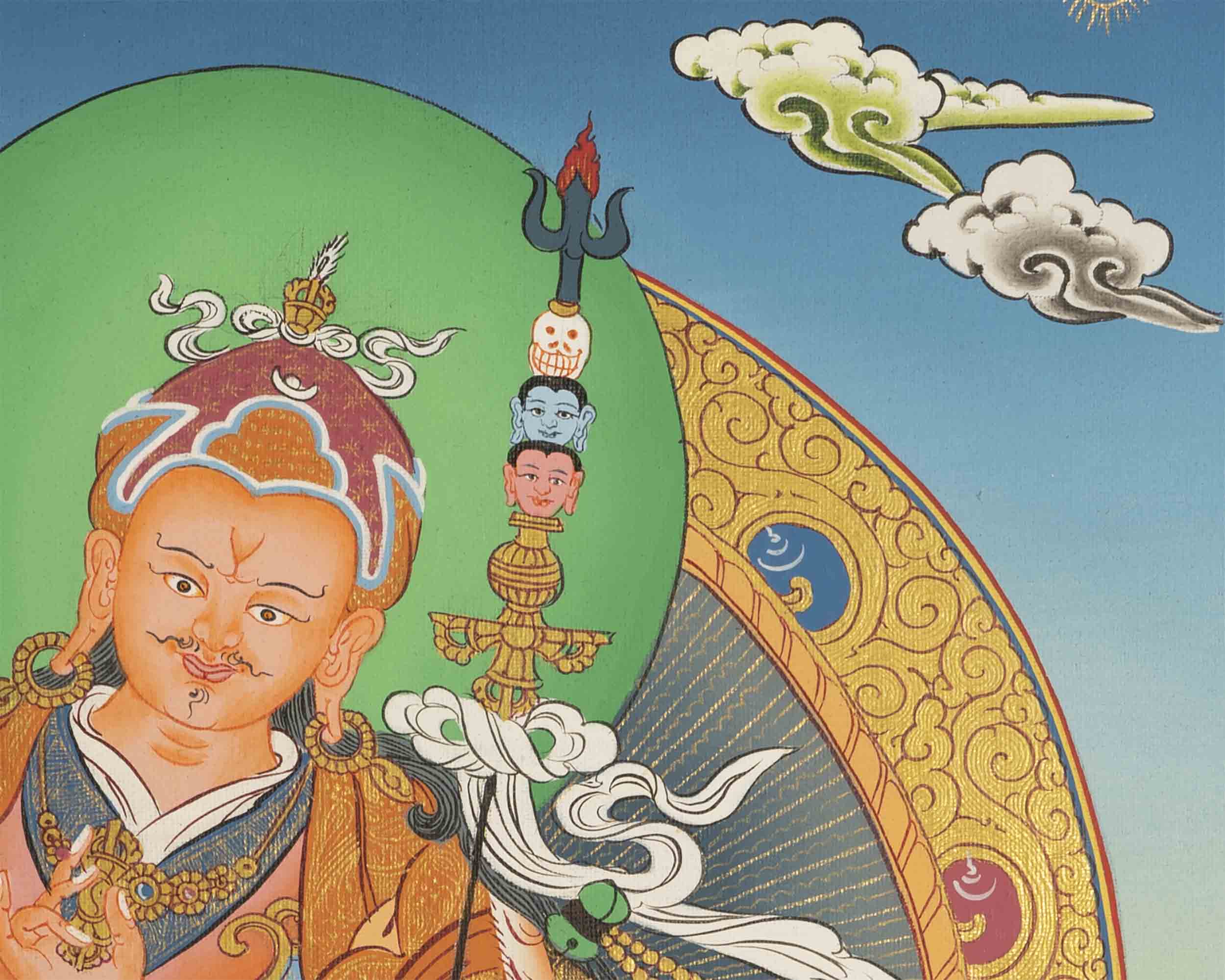 Padmasambhava Guru Rinpoche Thangka | Wall Hanging | Decoration Painting