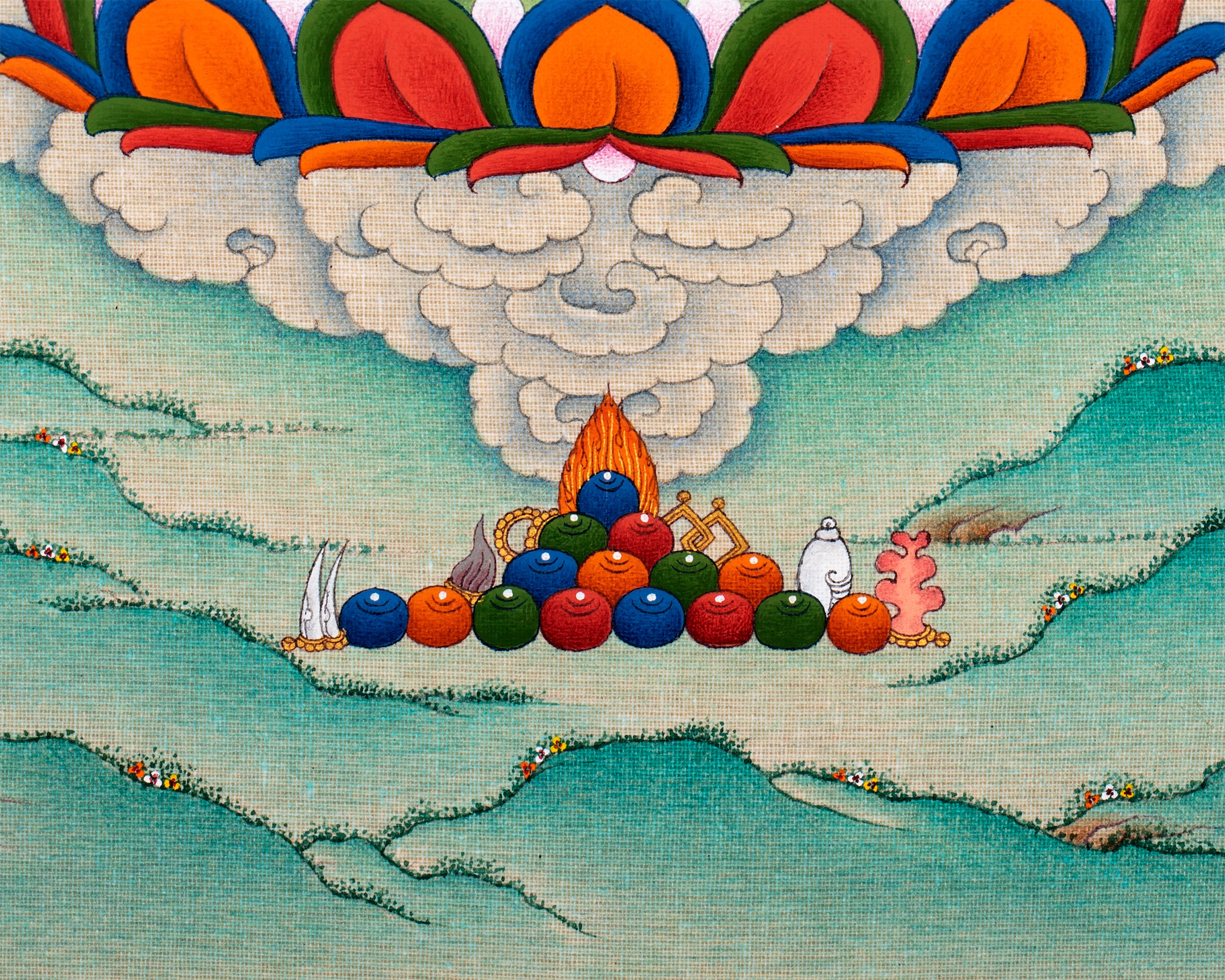 Amitabha Buddha Thangka, Tibetan Buddha Painting