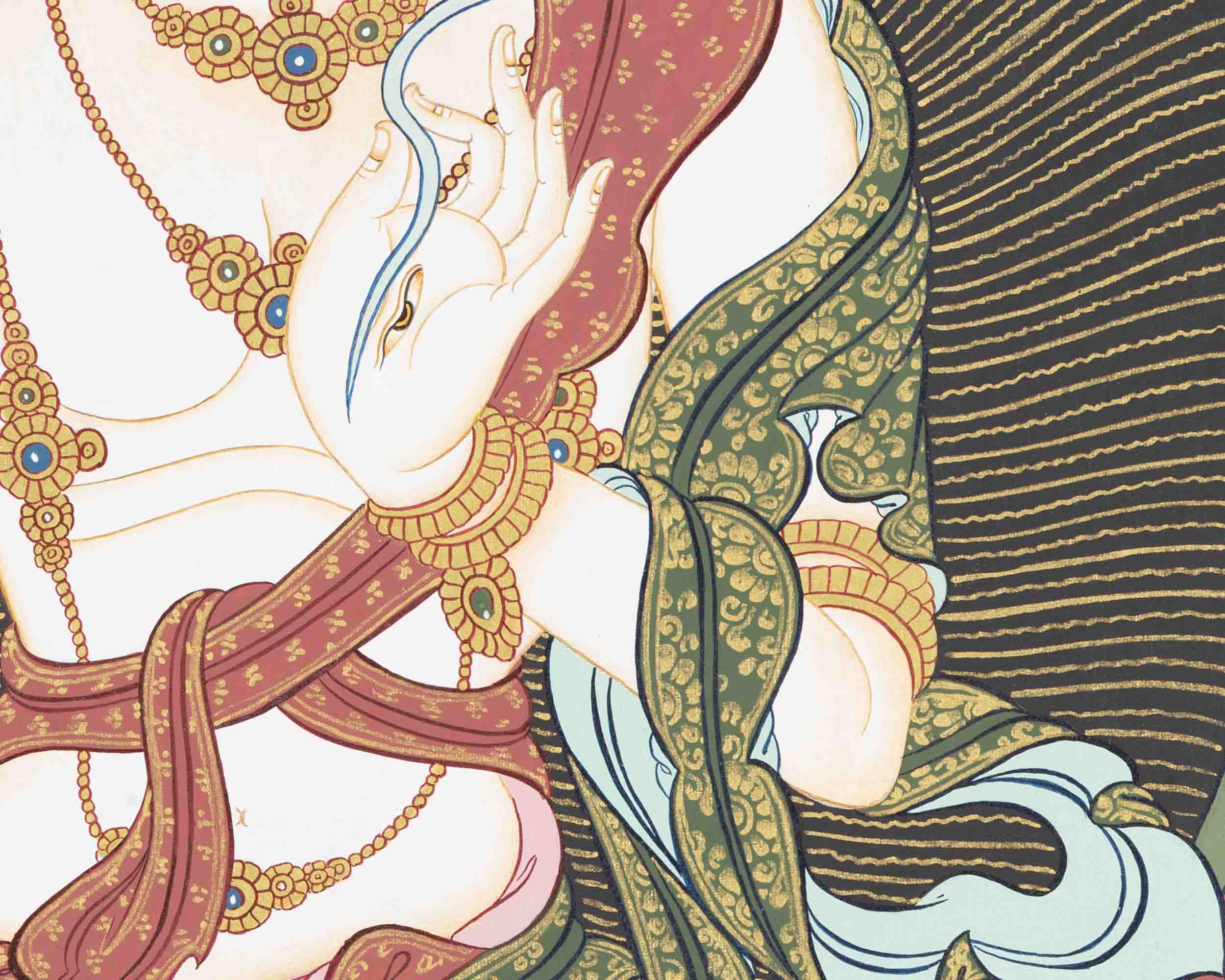 White Tara Thangka Painting | Religious Art | Wall Decors