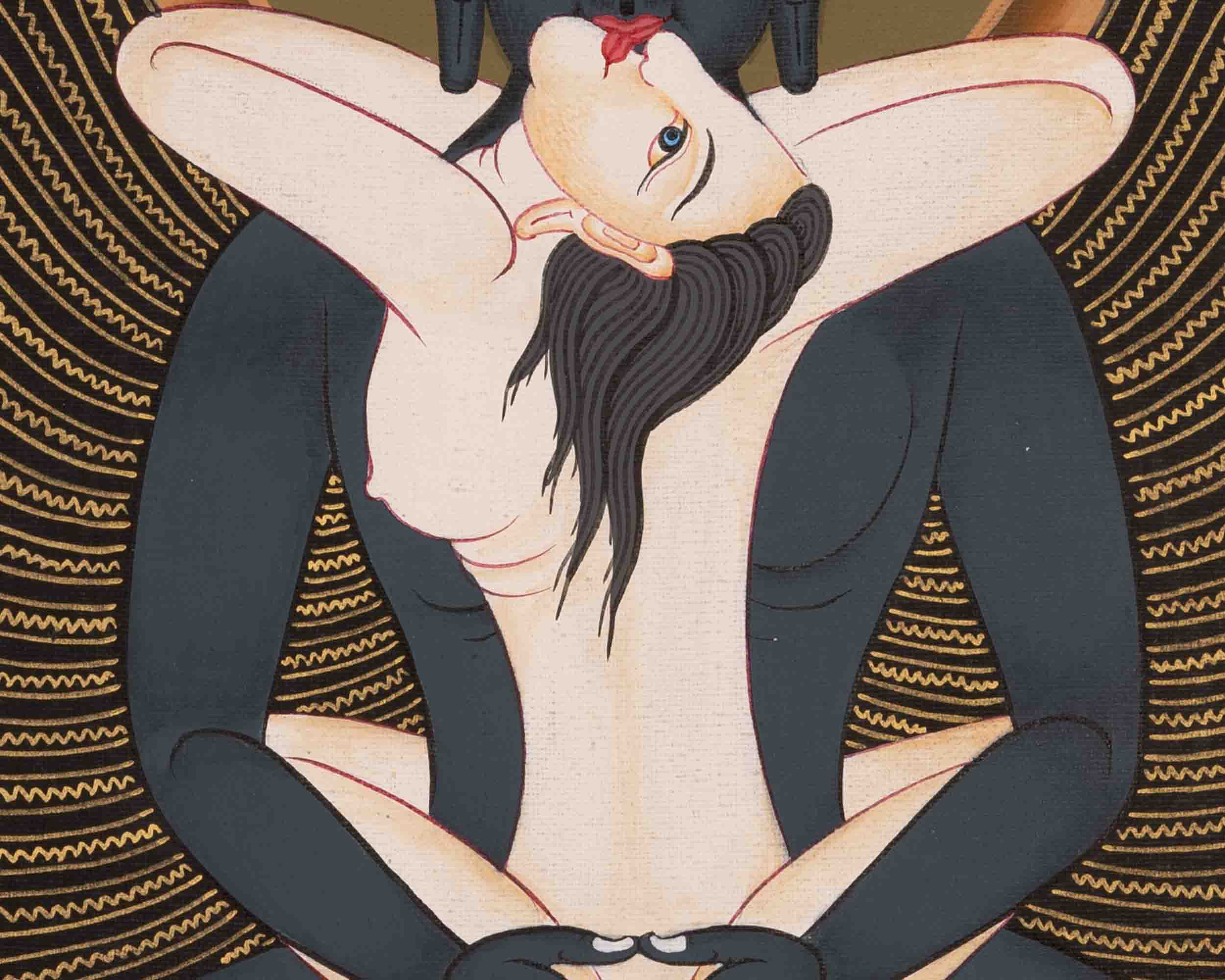 Yab Yum Buddha Thangka | Traditional Buddhist Painting