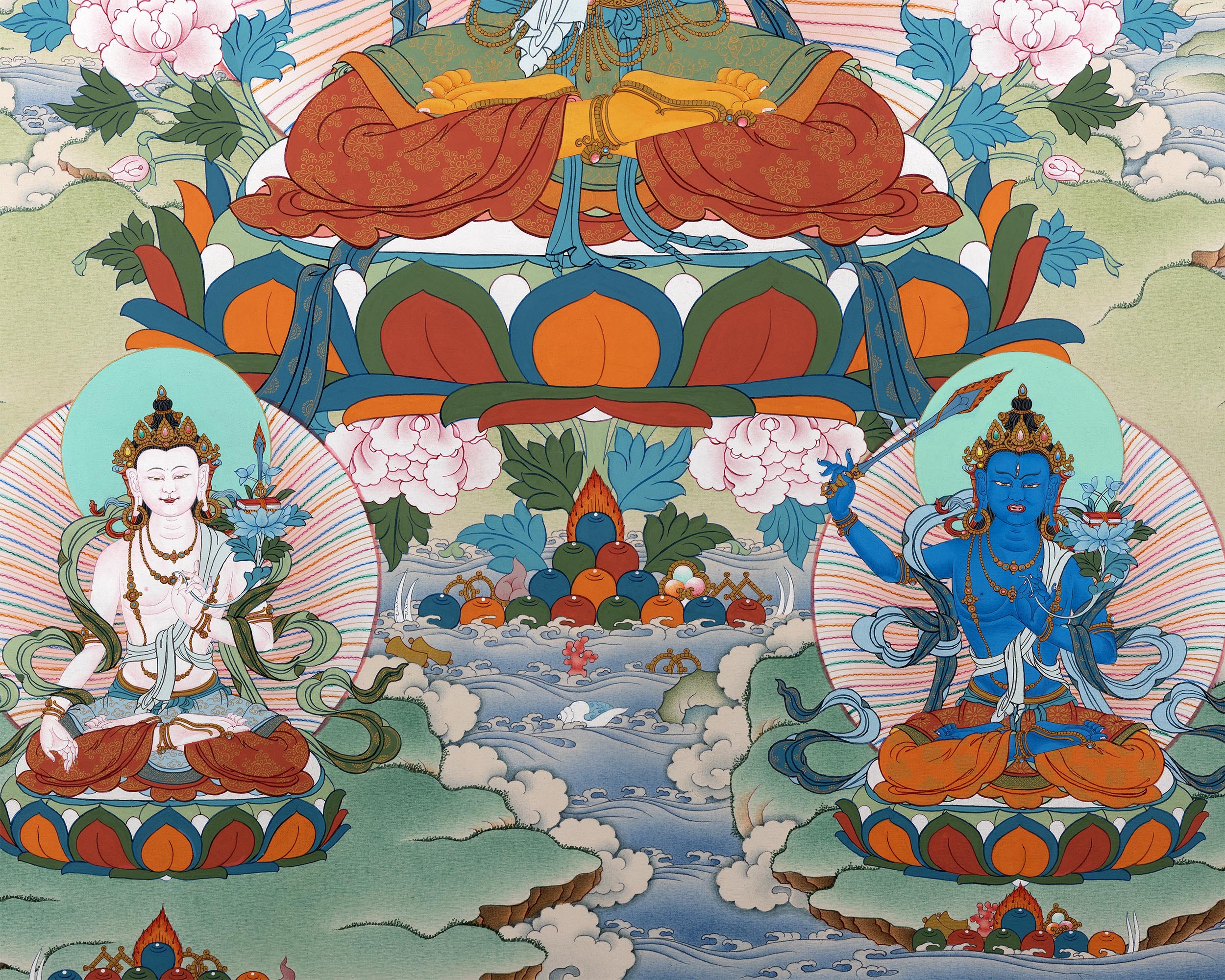 5 Manjushree Thangka | Hand Painted Tibetan Art | Manjushri Painting