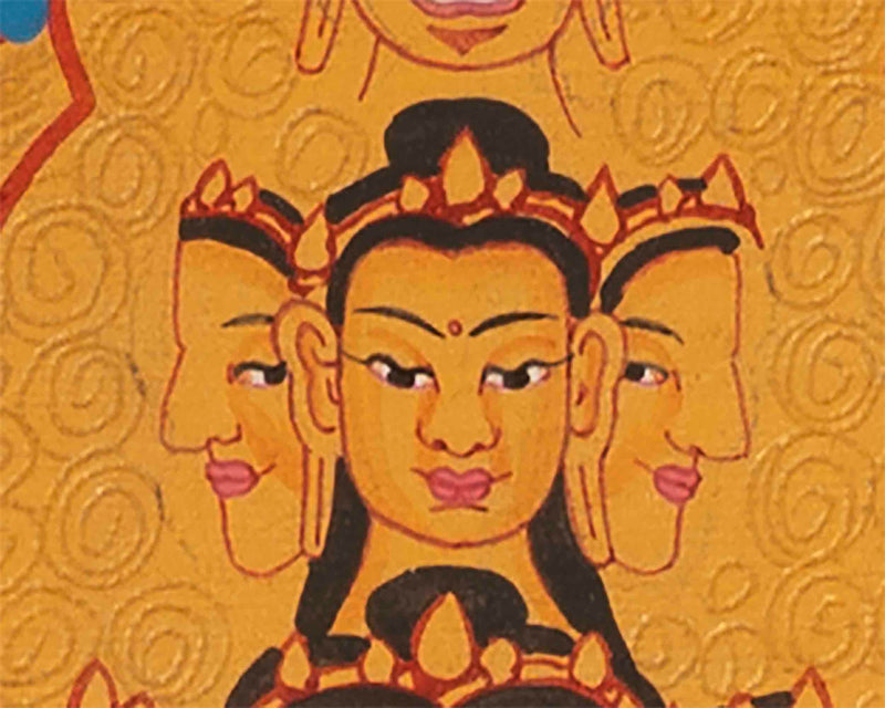 1000 Armed Avalokiteshvara Thangka | Religious Wall Hanging Painting