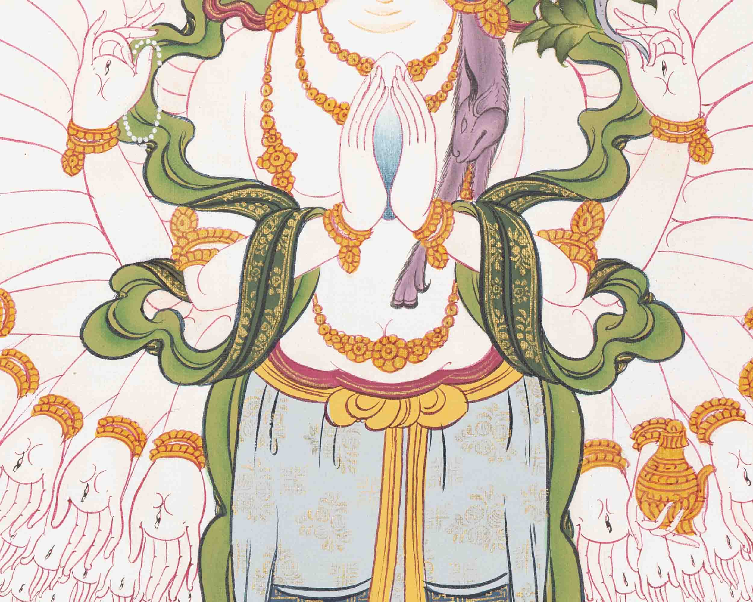 1000 Armed Avalokiteshvara | Traditional Thangka | Wall Decors