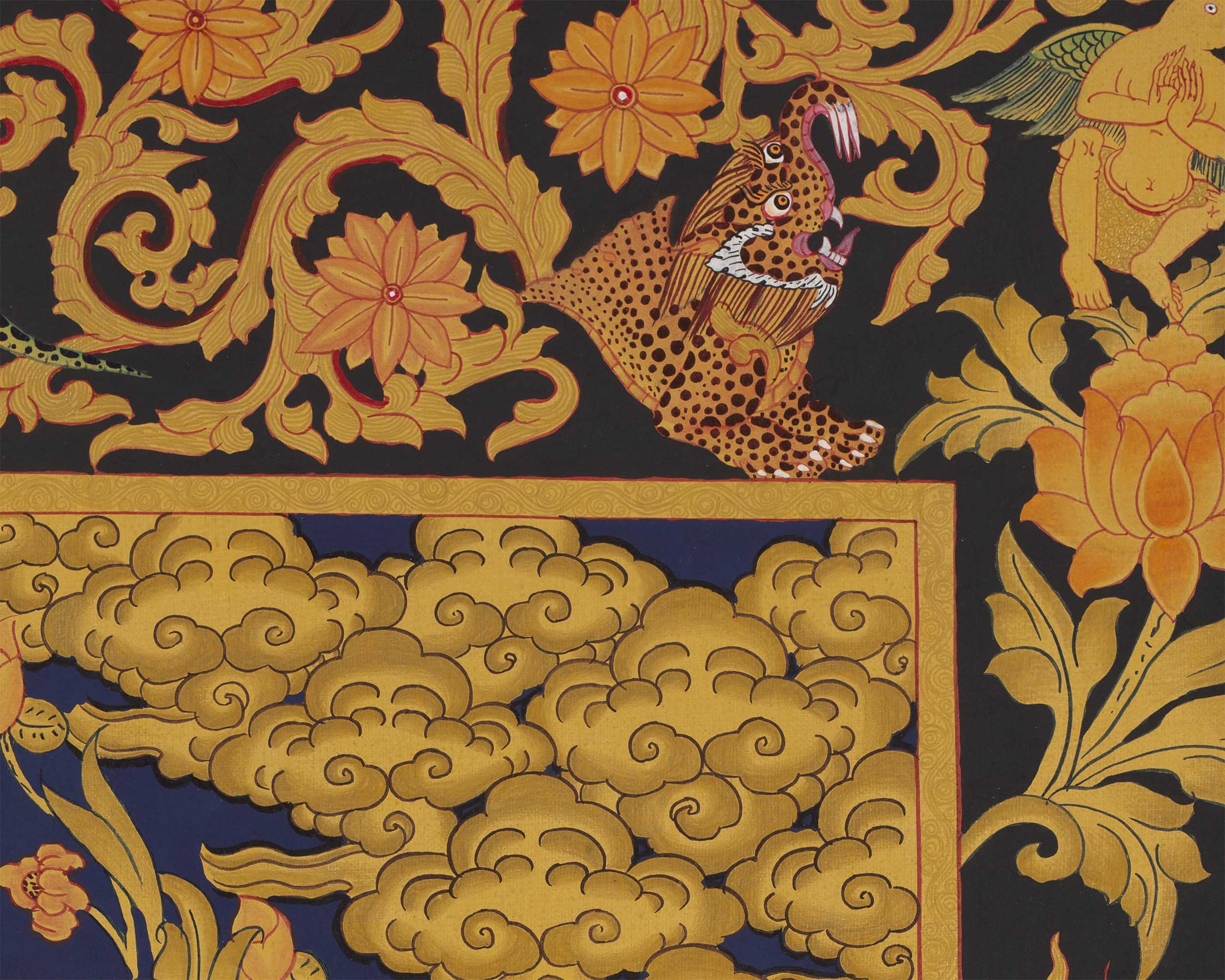 Gold Style White Tara | Traditional Tibetan Thangka | Wall Decors