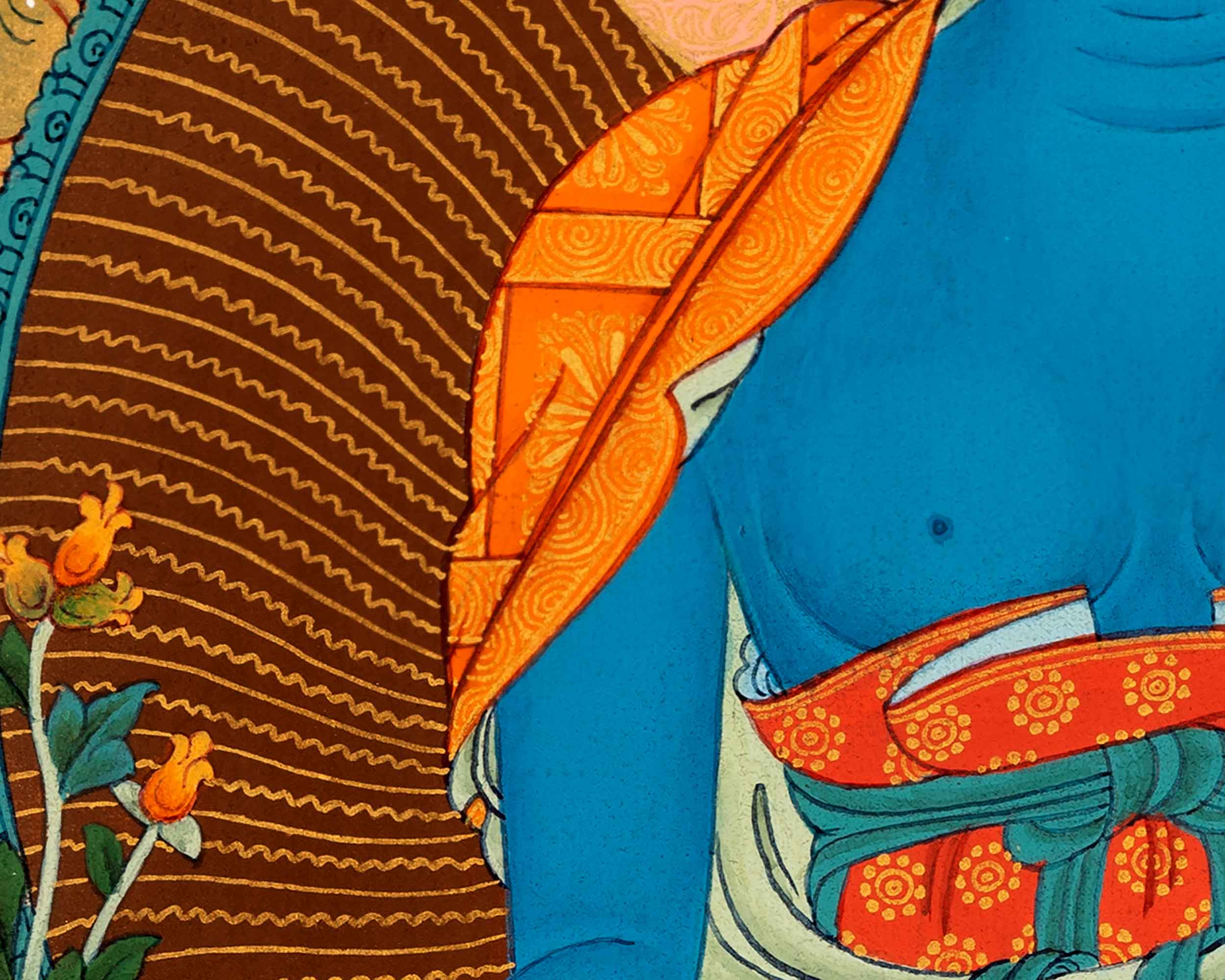 Medicine Buddha Art | Traditional Tibetan Thangka