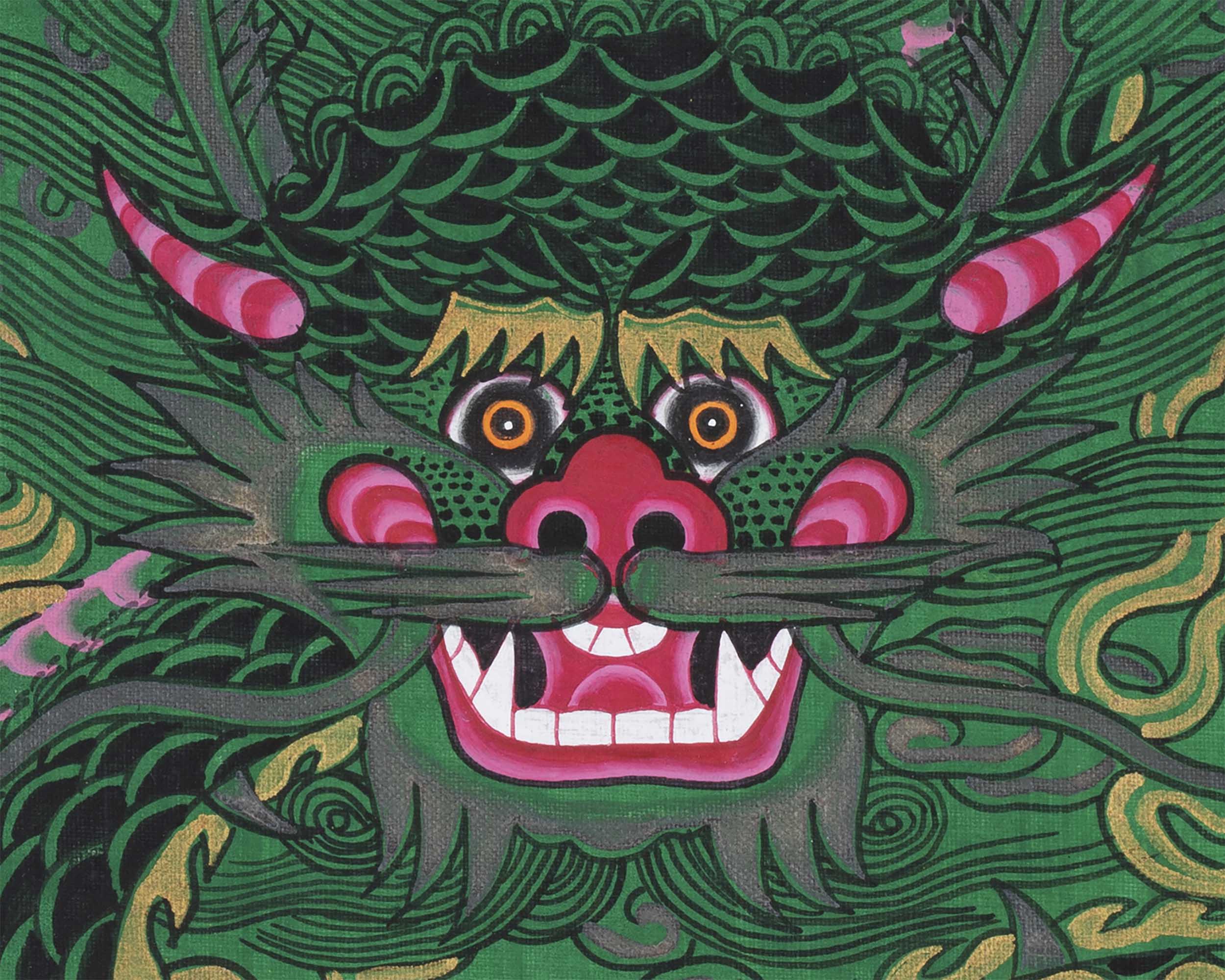 Dragon Thangka | Traditional Tibetan Painting | Wall Hanging Decoration