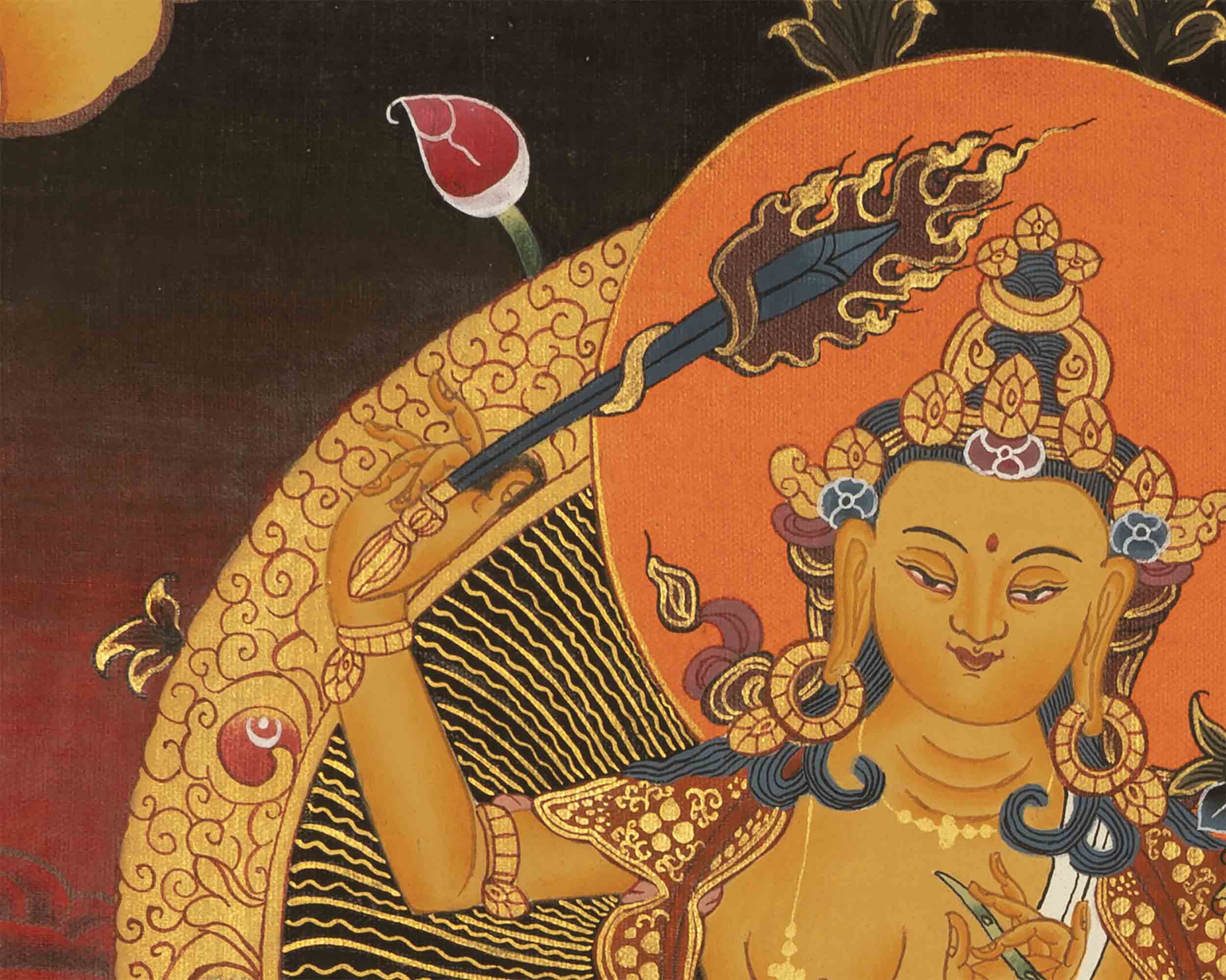 Manjushri Tibetan Thangka | Tibetan Thangka Art
