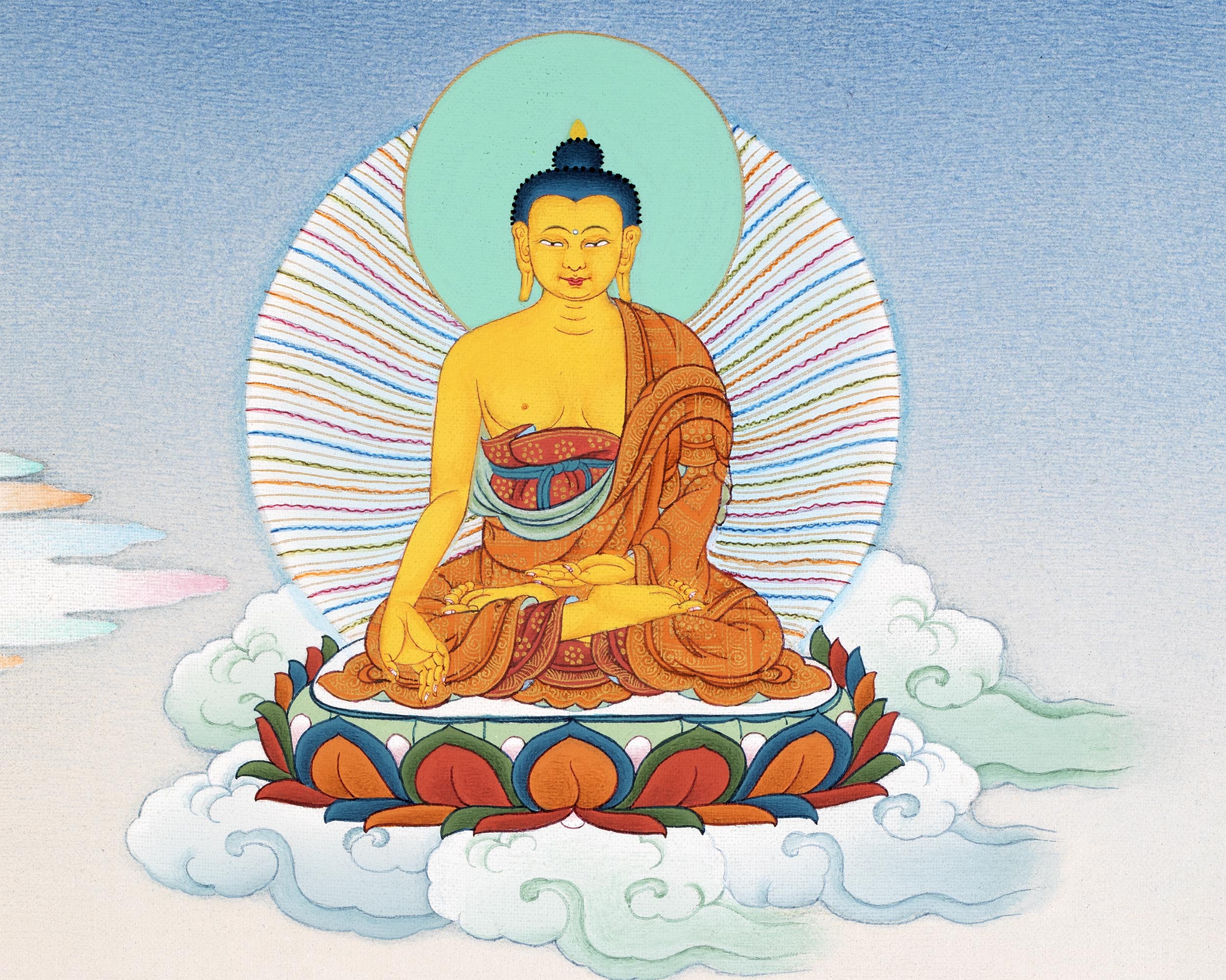 8 Medicine Buddha | Bhaisajyaguru Digital Thangka Print