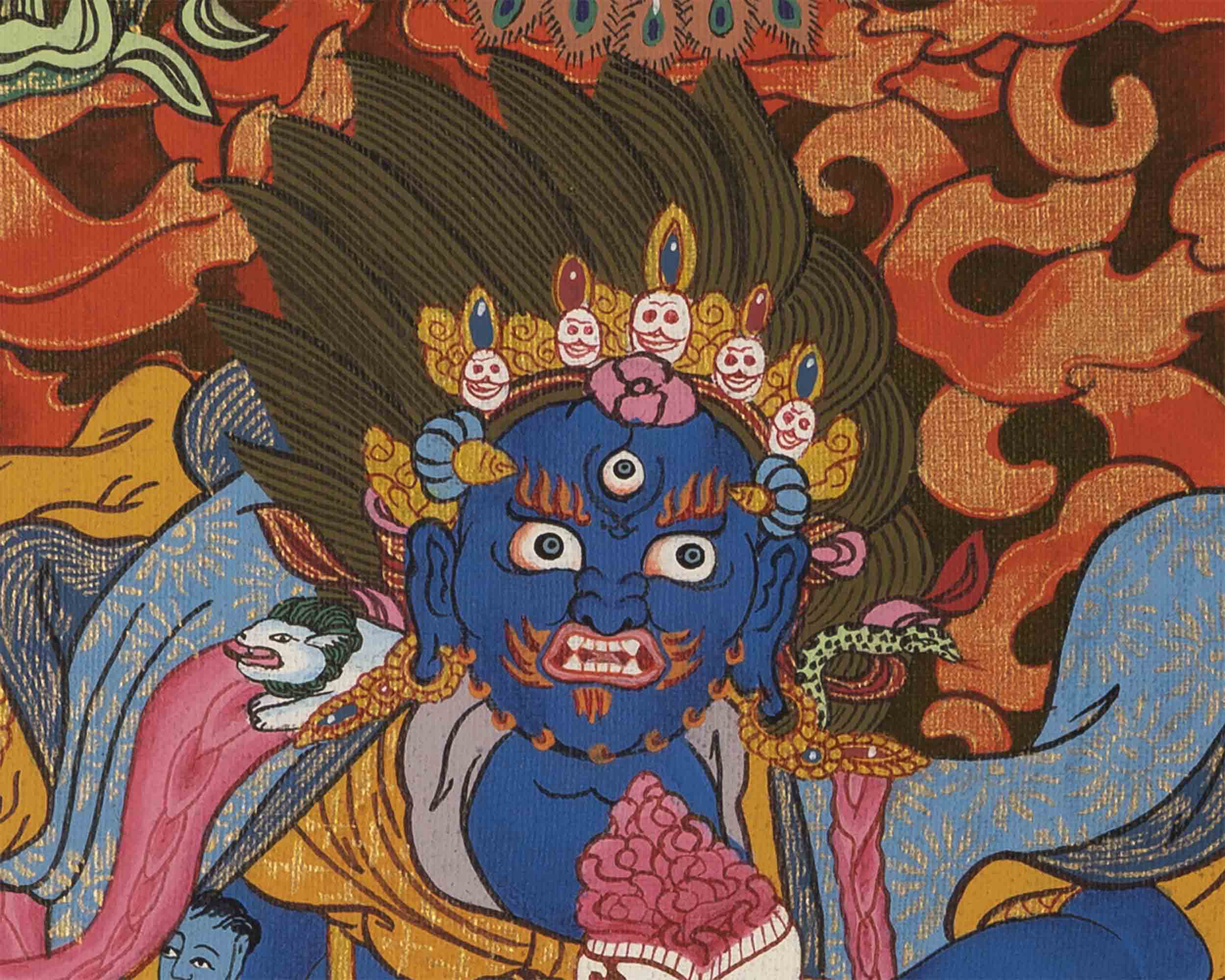 Palden Lhamo Thangka | Religious Buddhist Altar Art Decor