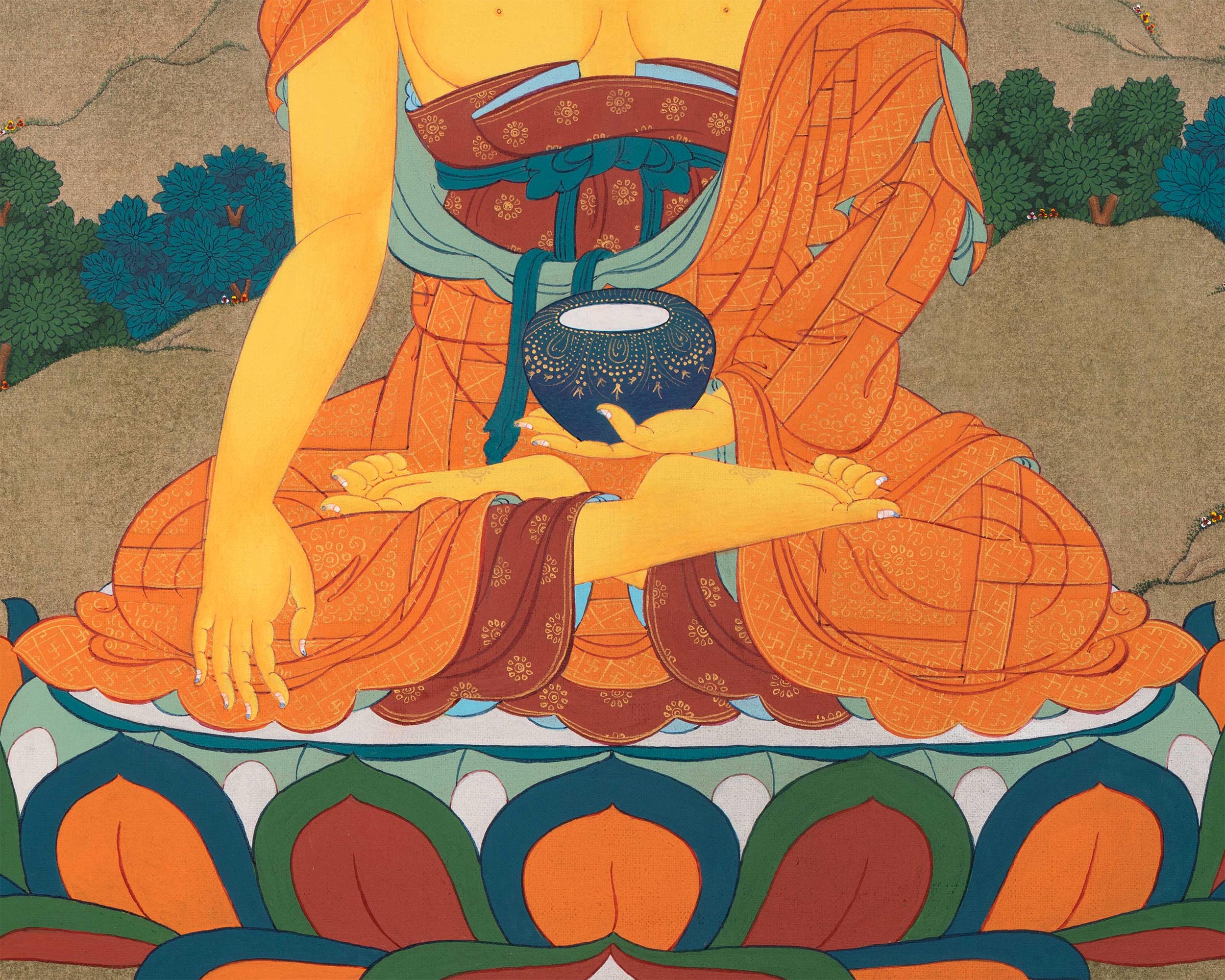 Shakyamuni Buddha | Buddhist Traditional Karma Gadri Thangka