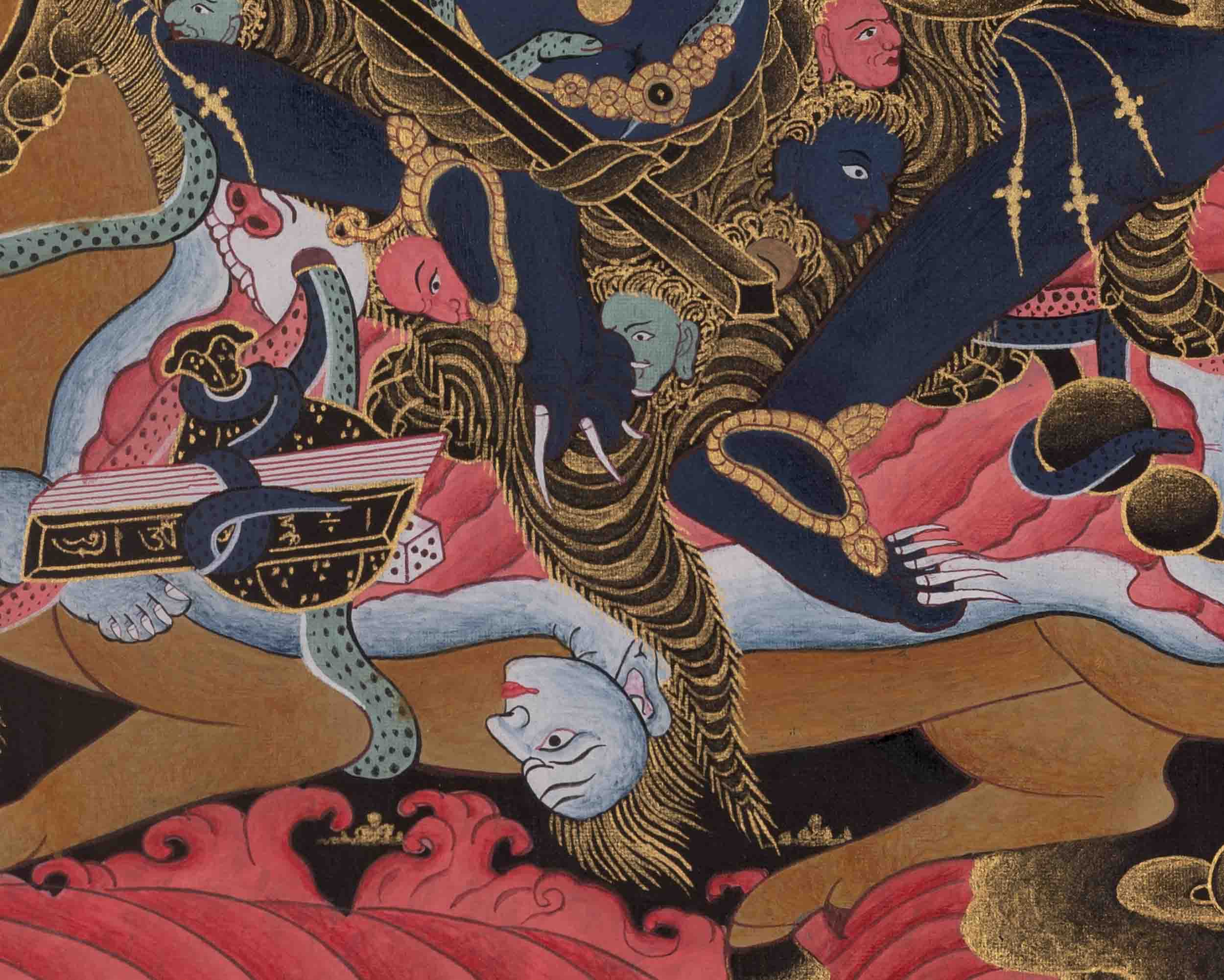 Palden Lhamo | Traditional Tibetan Thangka | Religious Wall Decors