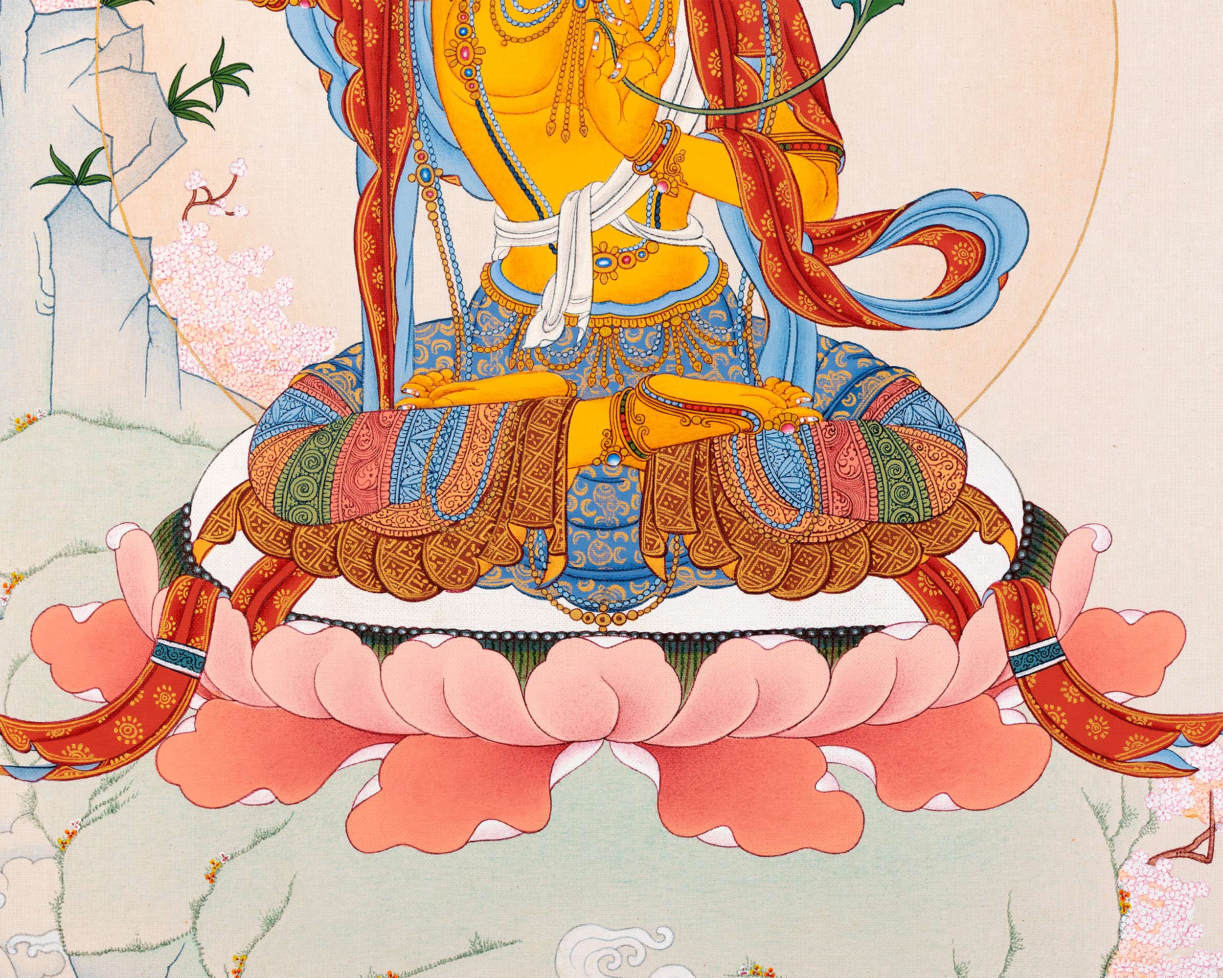 Manjushri Thangka Painting | Tibetan Buddhist Painting