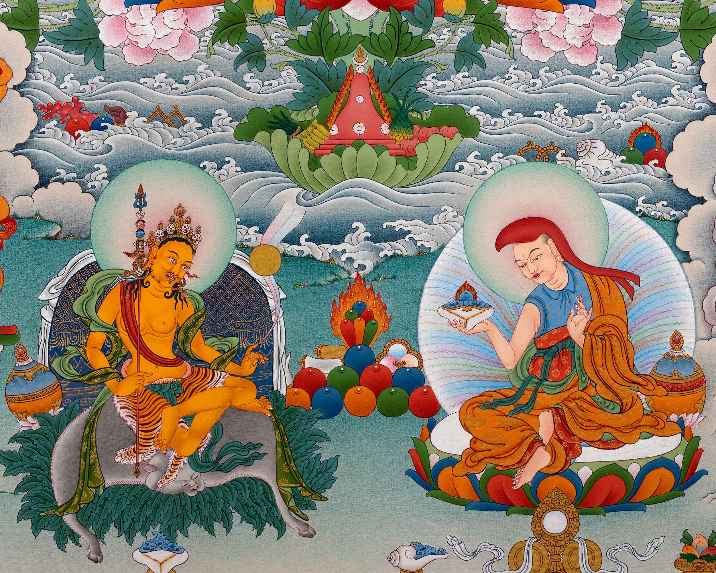 Guru Sangey Thangka| Padmasambhava and the Eight Manifestation | Traditional Tibetan Thangka