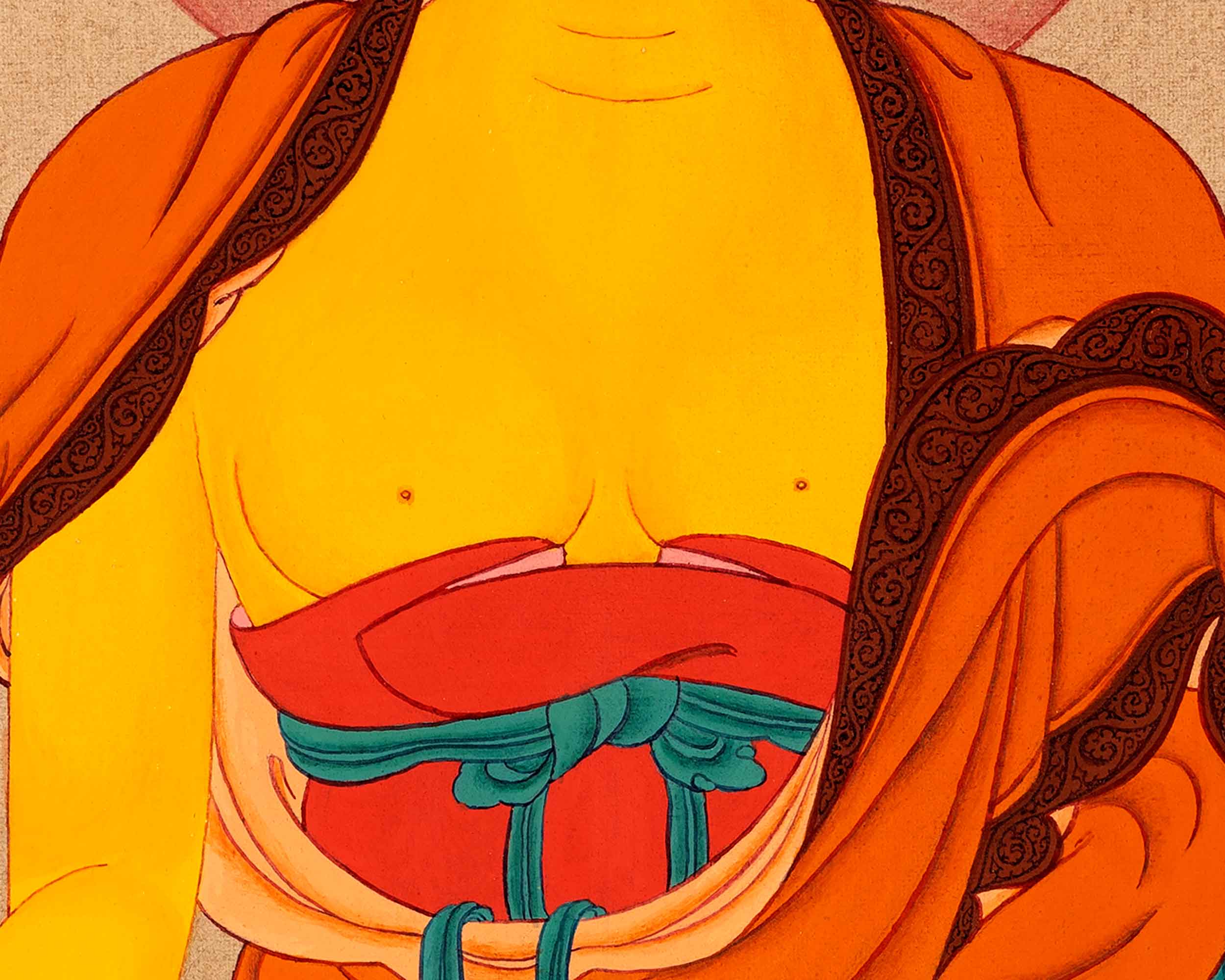 Shakyamuni Buddha Art, Tibetan Thangka Hand painted in Enlightenment Studio