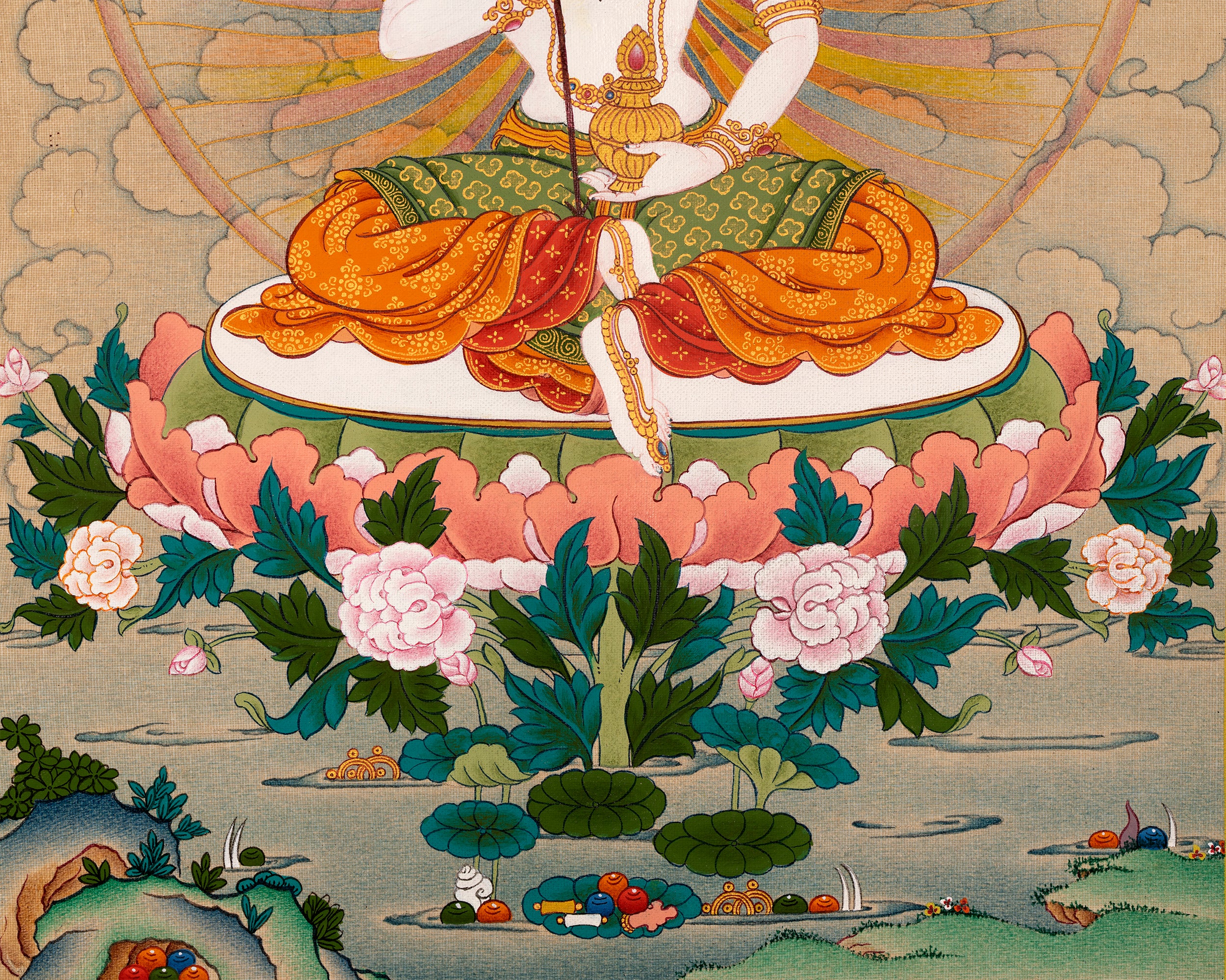 Dakini Mandarava | Guru Padmasambhava Consort | Tibetan Thangka Painting
