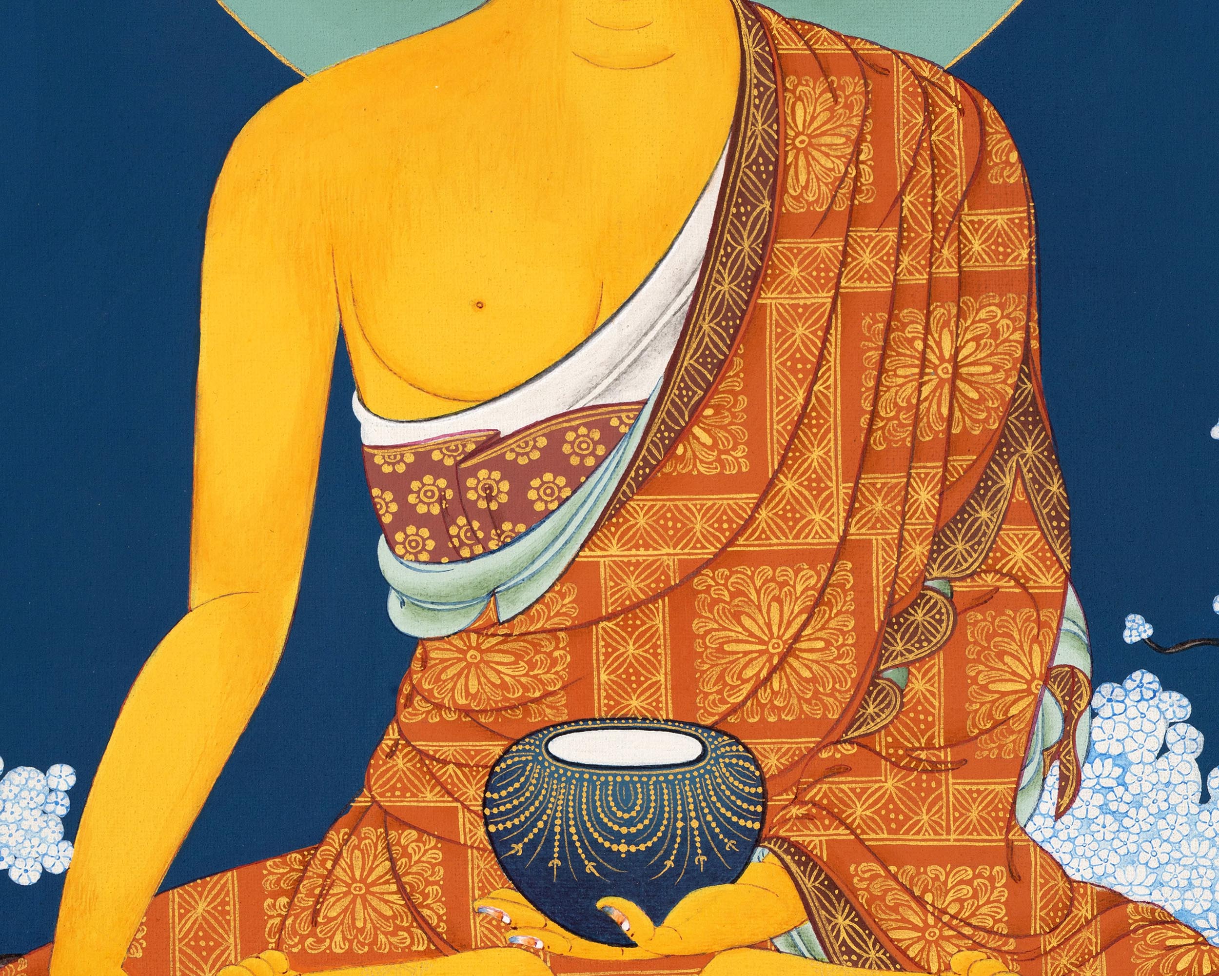 Meditating Buddha | Traditional Shakyamuni Thangka