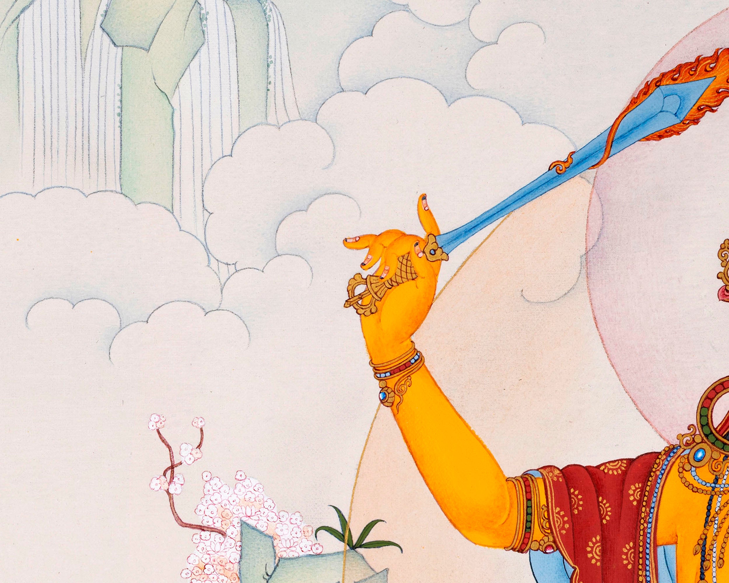 Manjushri Thangka | Tibetan Deity Art