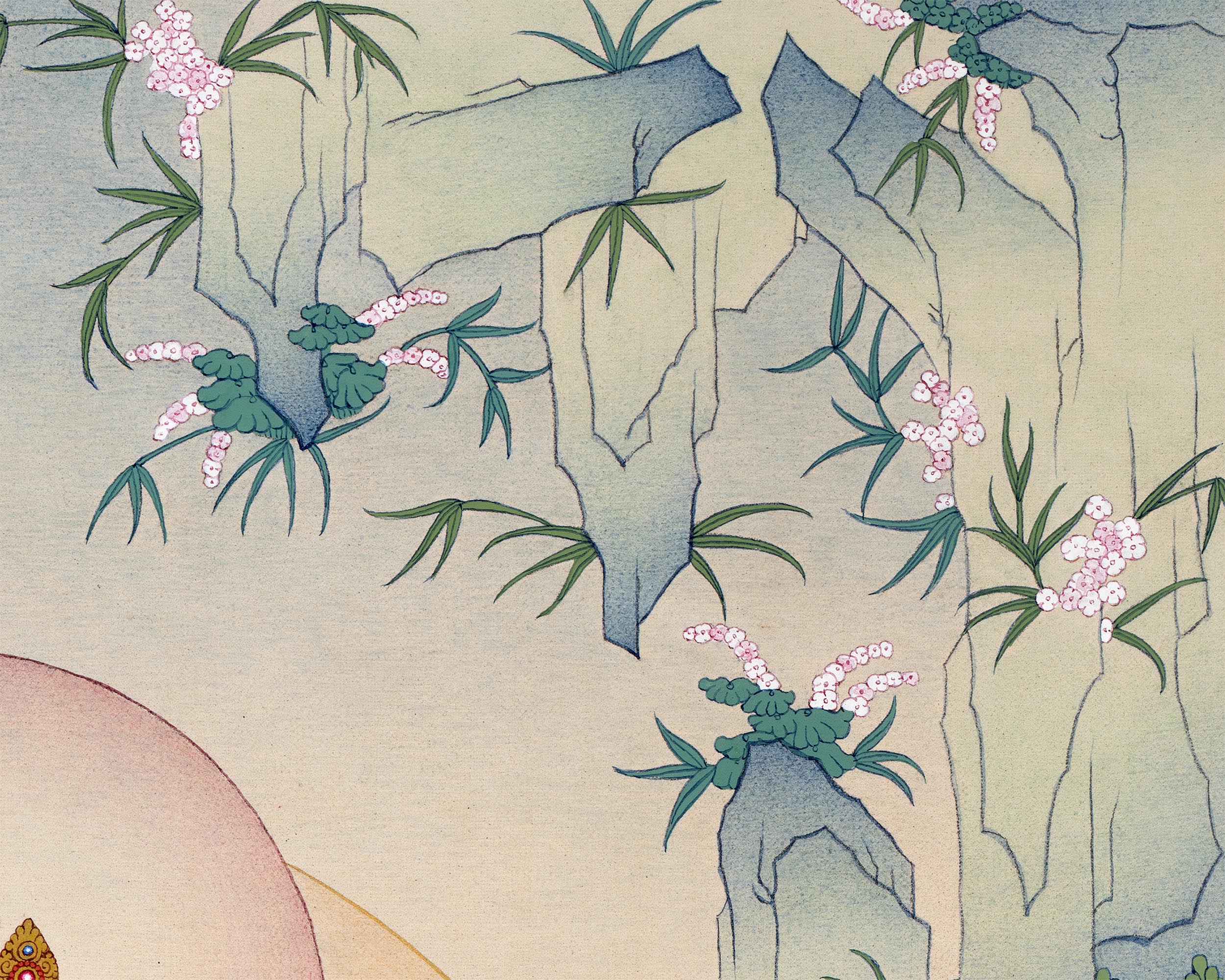 Four-Armed Chenrezig Thangka | Tibetan Bodhisattva Art