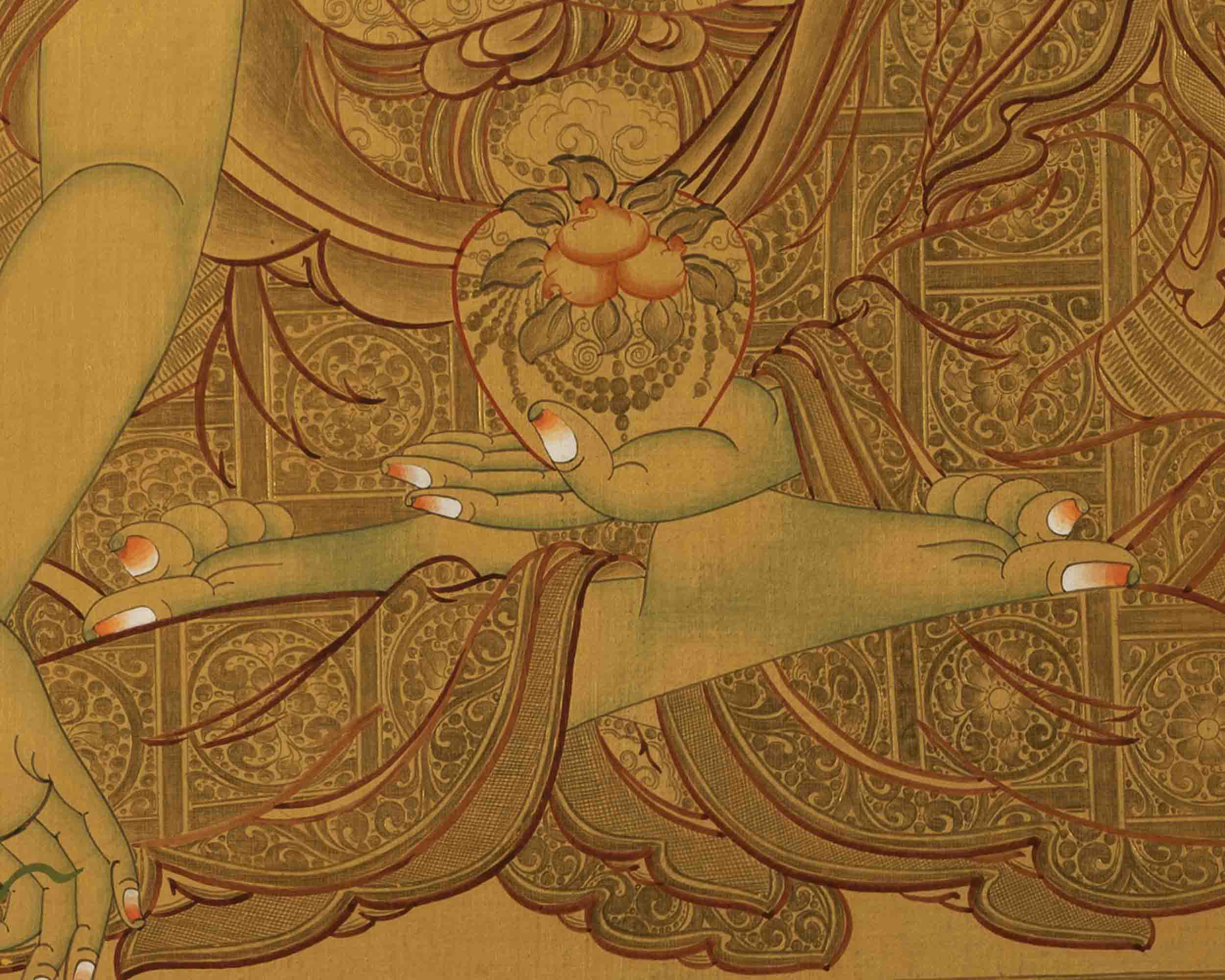 Healing Buddha Thangka | Bhaisajyaguru Thangka | Wall Hanging Decors