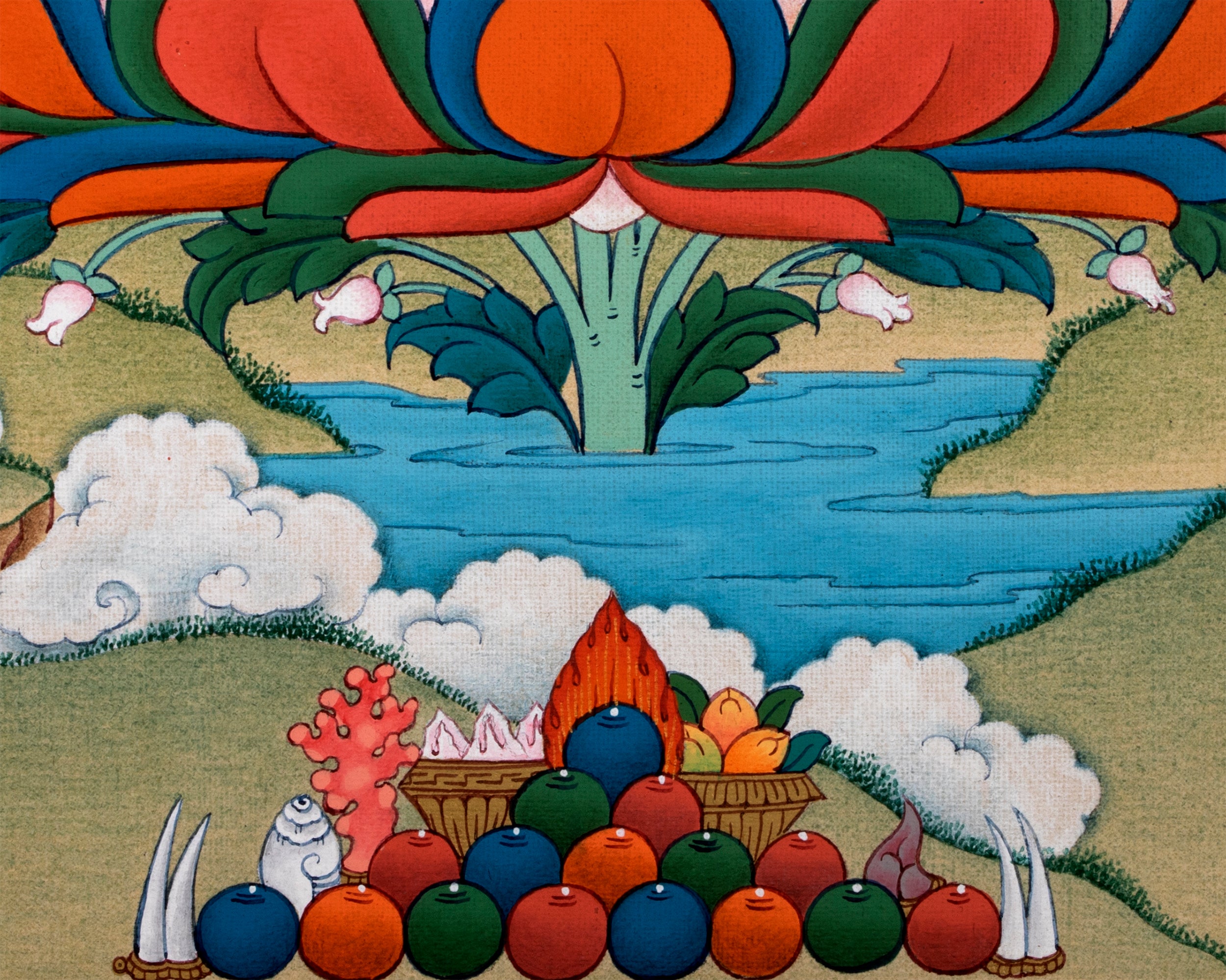 Medicine Buddha Thangka | Traditional 24K Gold Thangka Painting
