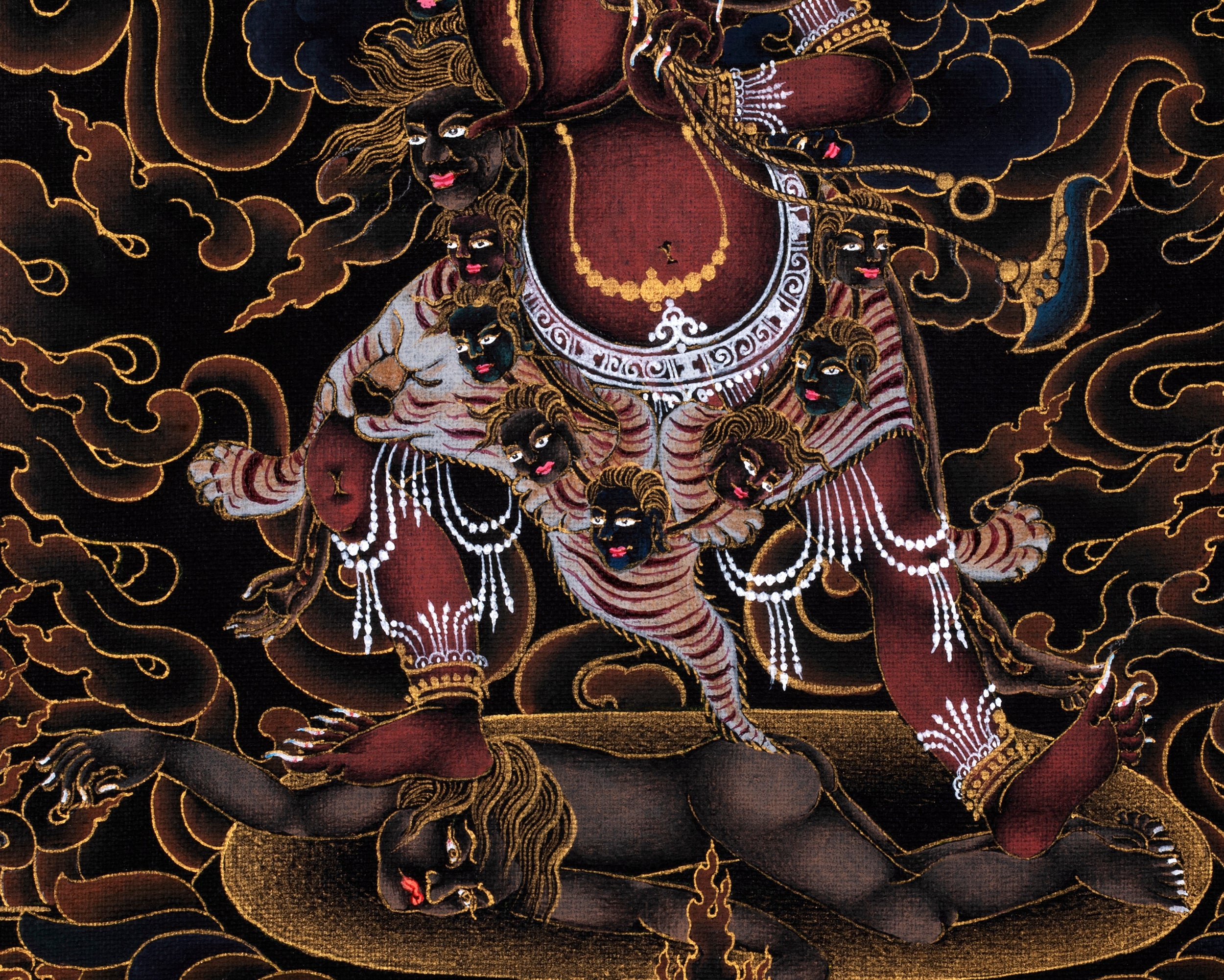 Ekajati Thangka | Tibetan Buddhist Painting | Hand Painted in 24K Gold