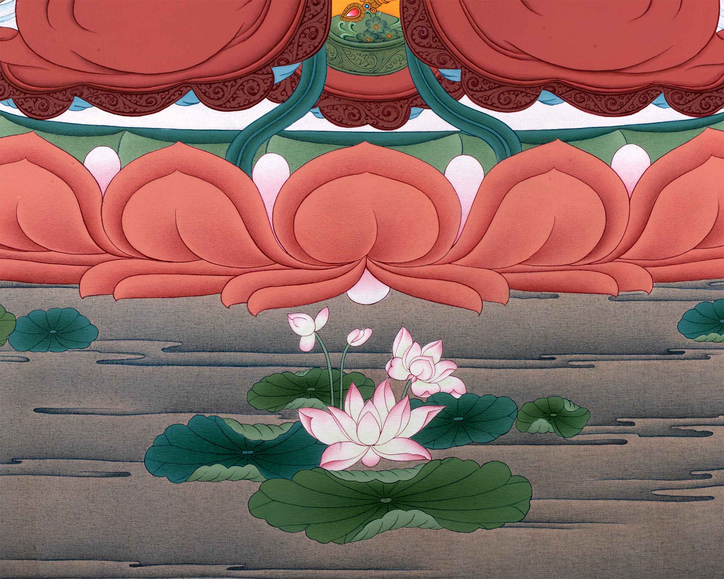 Thangka Print of Bodhisattva Manjushri | Buddha of Wisdom