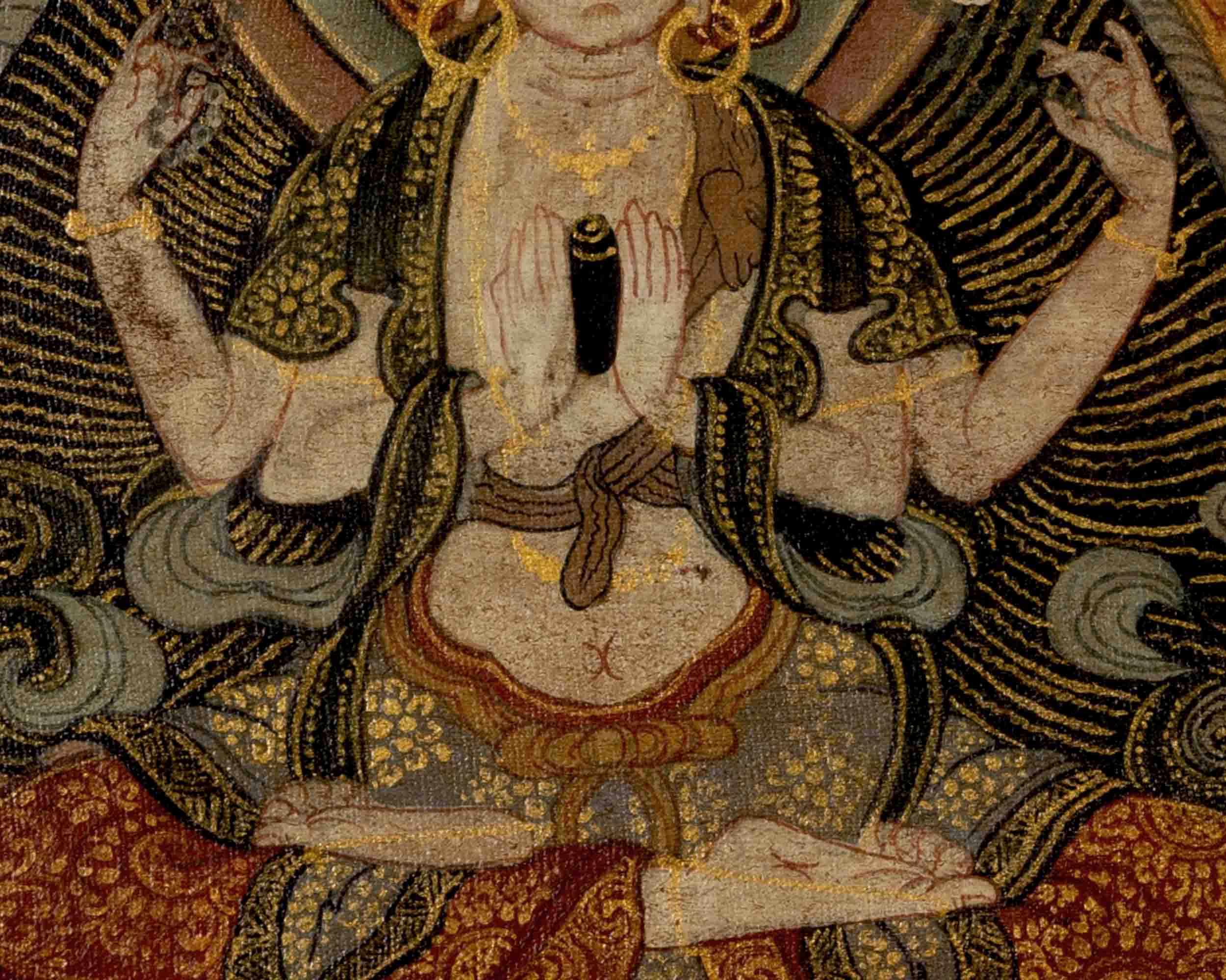 Chengrezig Avalokitesvara Thangka | Wall Decoration Painting