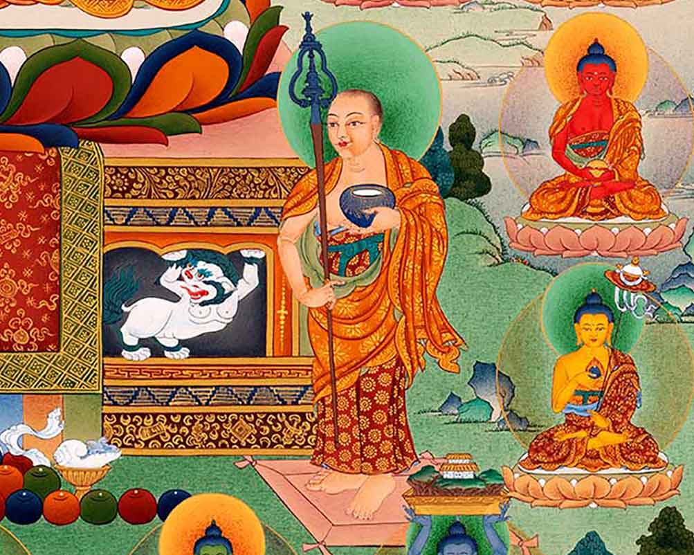 Traditionally Hand-Painted 35 Buddhas Thangka | Himalayan Tibetan Buddhist Art