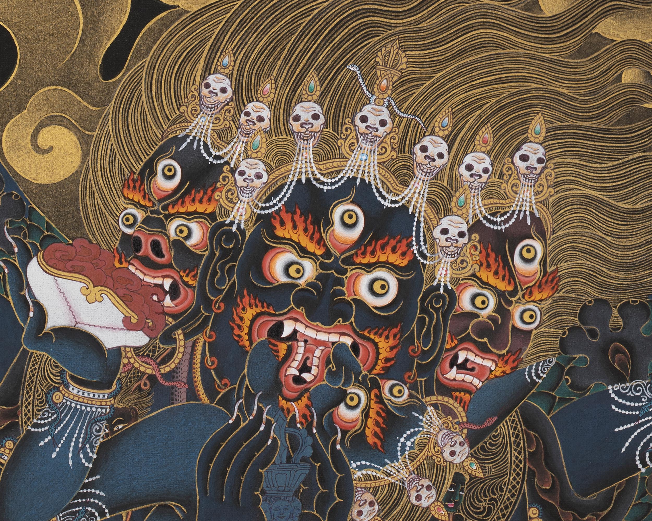 Vajrakilaya Thangka | Traditionally Hand Painted Tibetan Thangka Painting