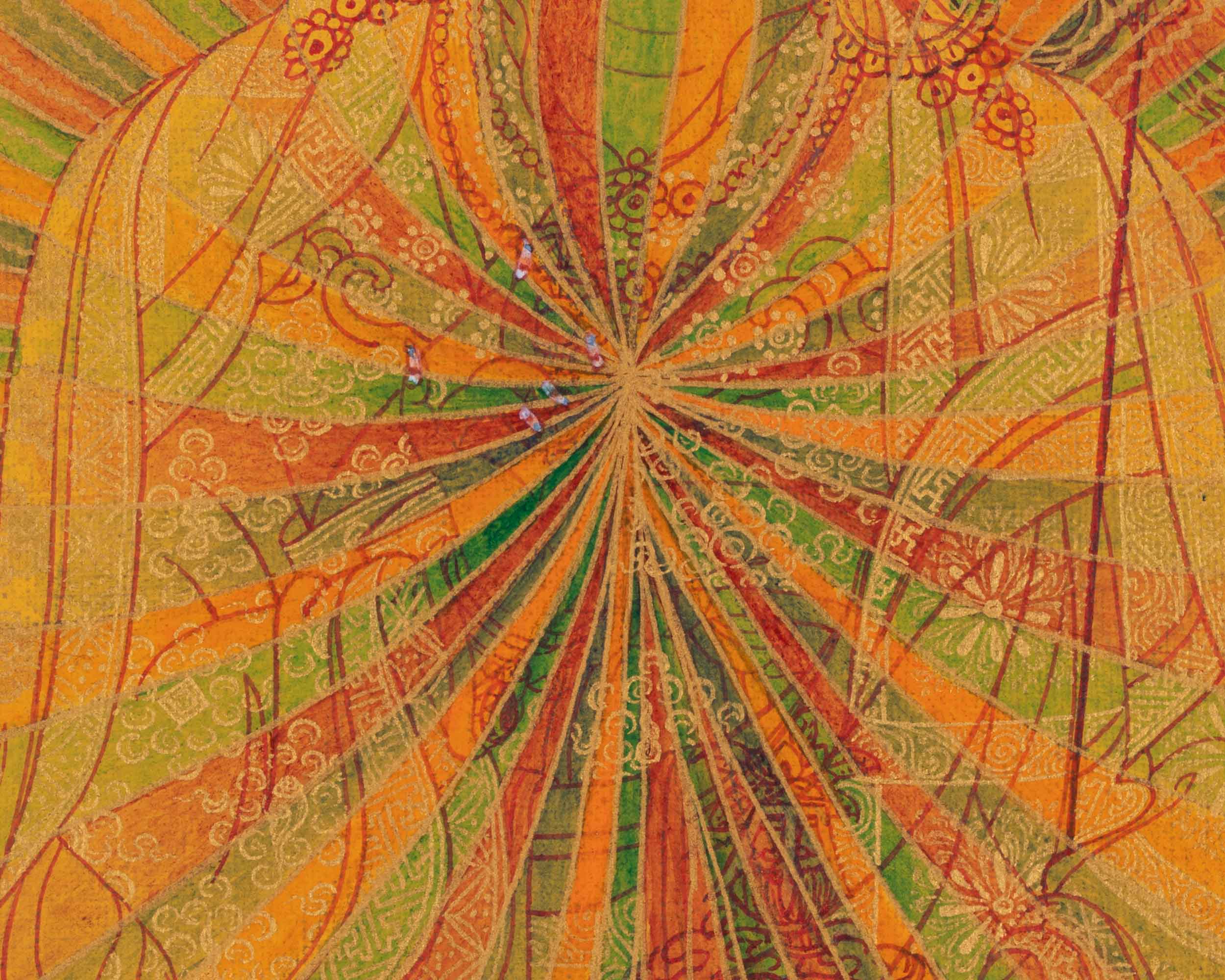 Lotus Master Guru Rainbow Body Thangka | Tibetan Buddhist Master Guru Rinpoche Art