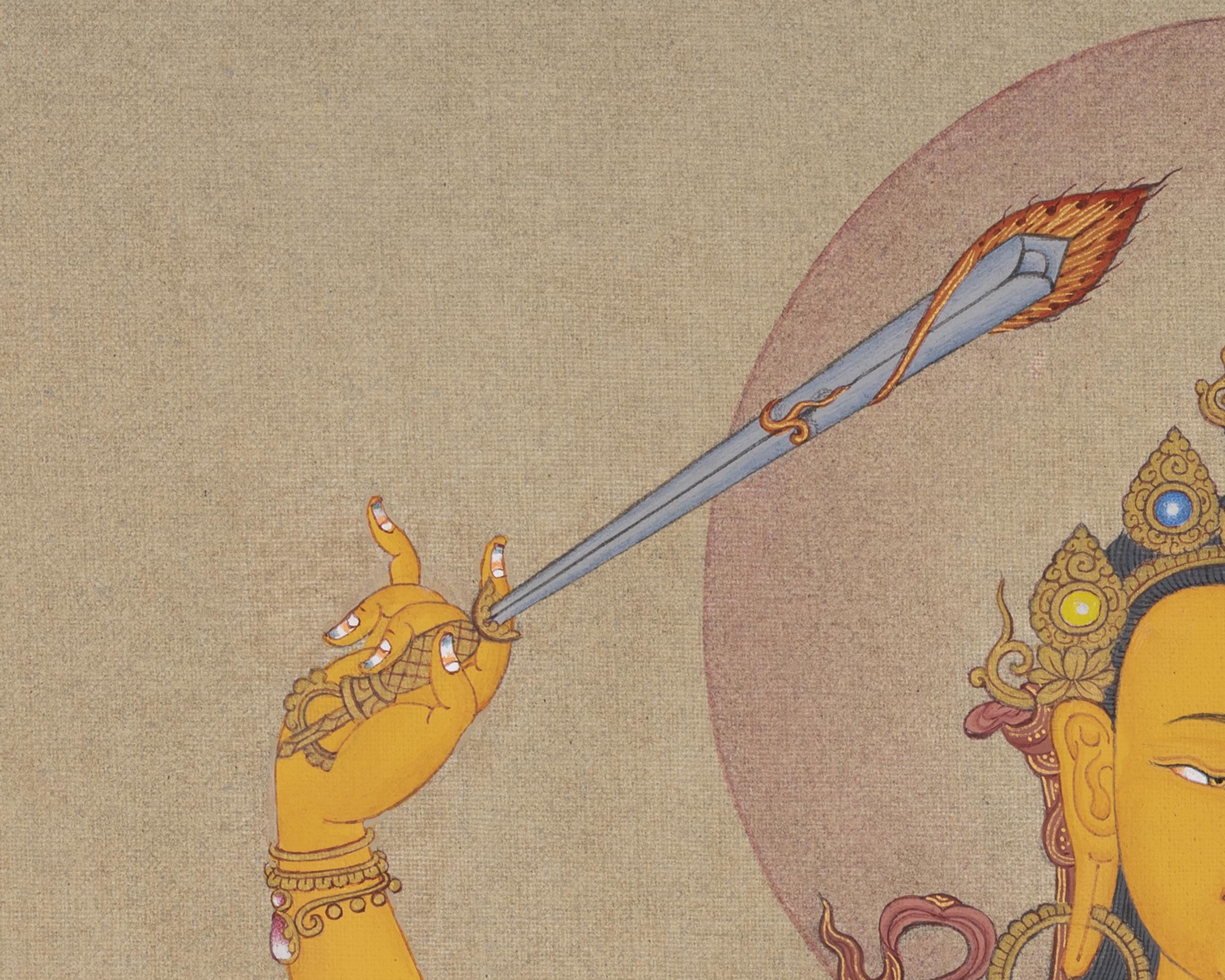 Manjushri Thangka | Bodhisattva Of Wisdom | Traditional Tibetan Thanka