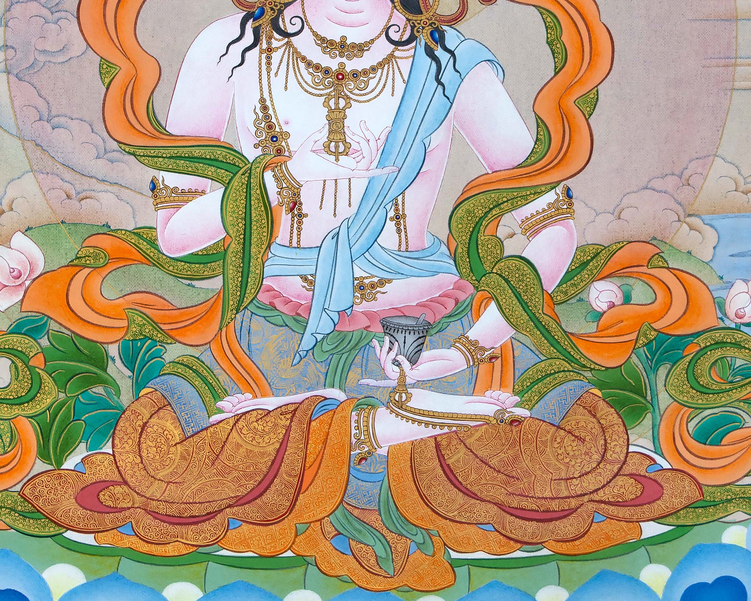 Vajrasattva Thangka| Tibetan Buddhist Art