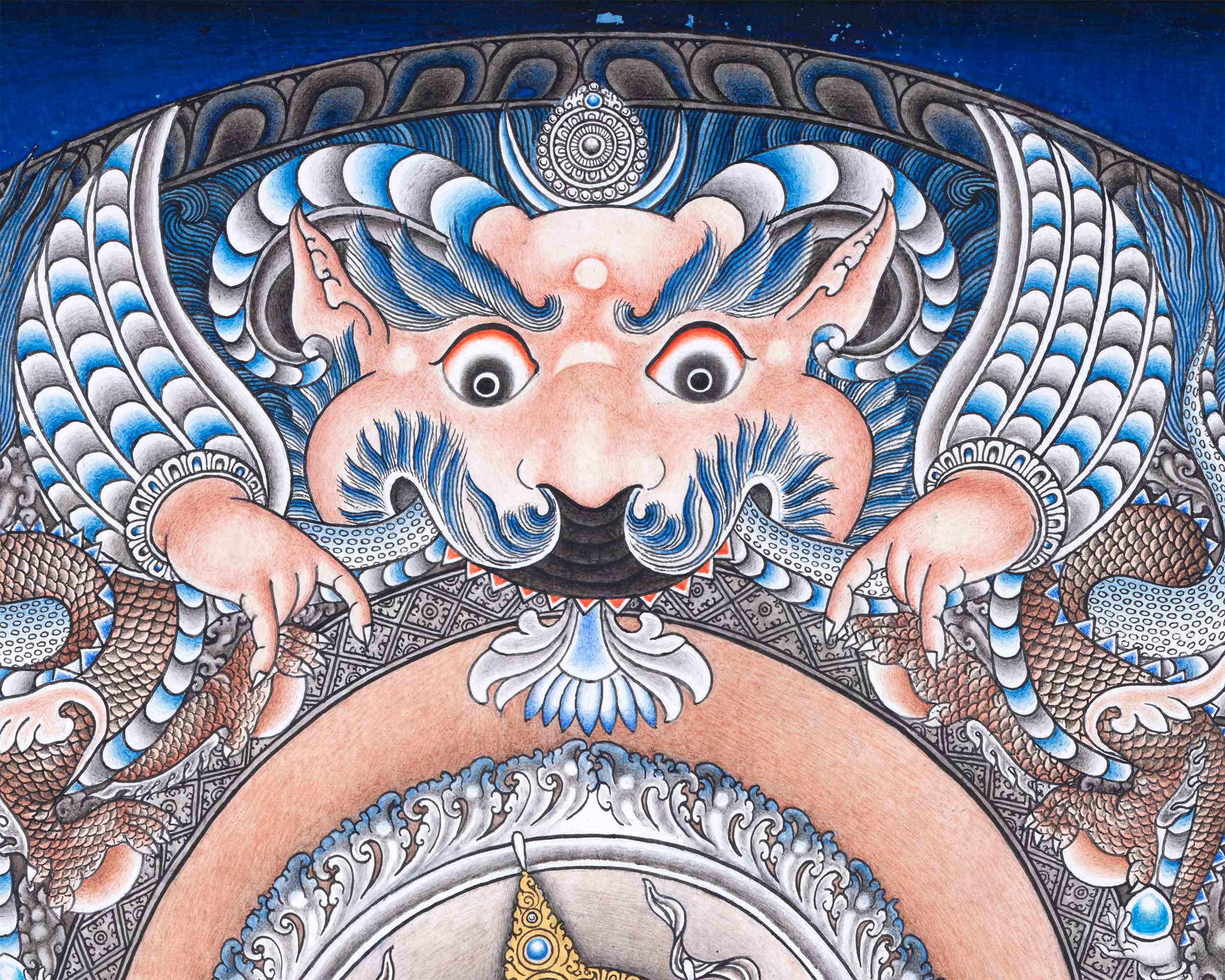 High- Quality Green Tara Guru Nepali Print | Mother Tara Nepali Painting | Home Decoration