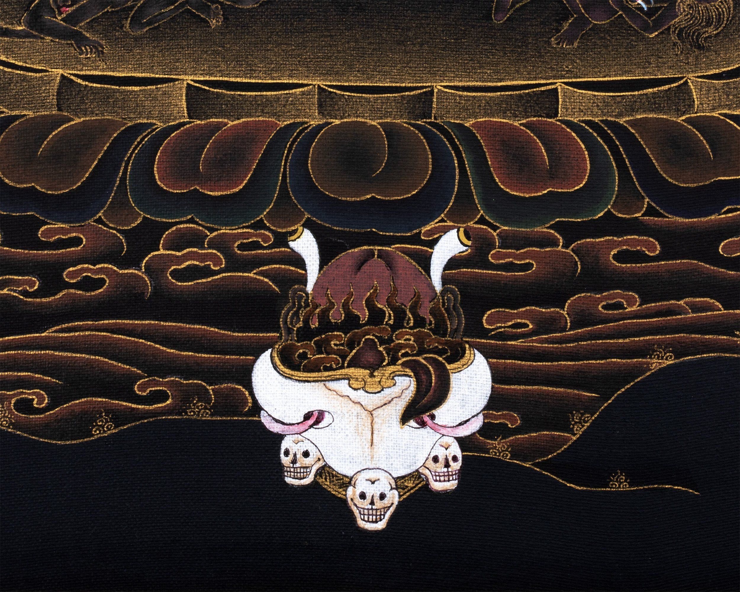 Vajrakilaya Thangka | Dorje Phurba | 24K Gold Tibetan Yidam Art