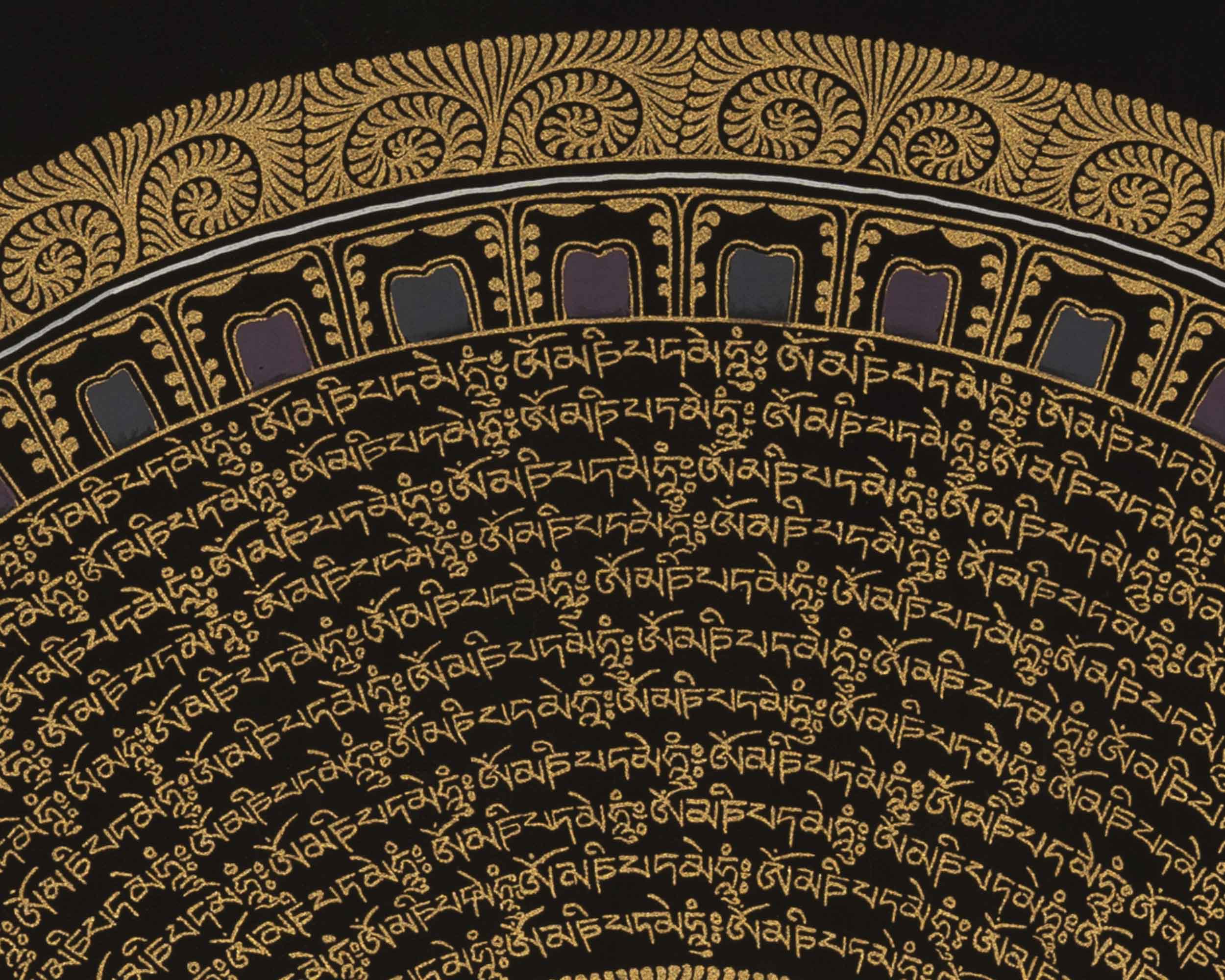 Om Mandala Thangka | Traditional Buddhist Art | Wall Decoration