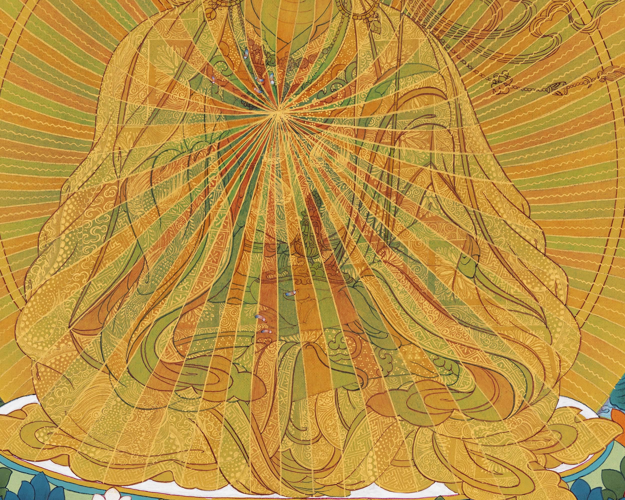 Guru Rinpoche (Padmasambhava) | Guru Rainbow Body | Tibetan Buddhist Thangka