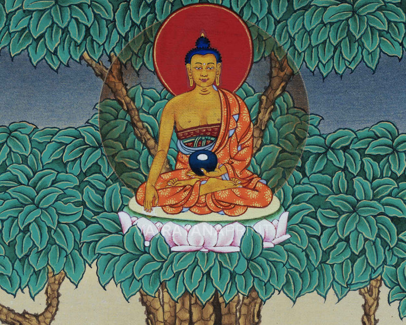 High-Quality Amitabha Buddha Thangka Print | The Buddhist Deity of Long Life Canvas Art